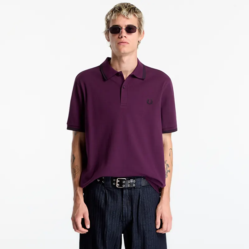 T-shirt FRED PERRY Twin Tipped Fred Perry Shirt Plum/Black
