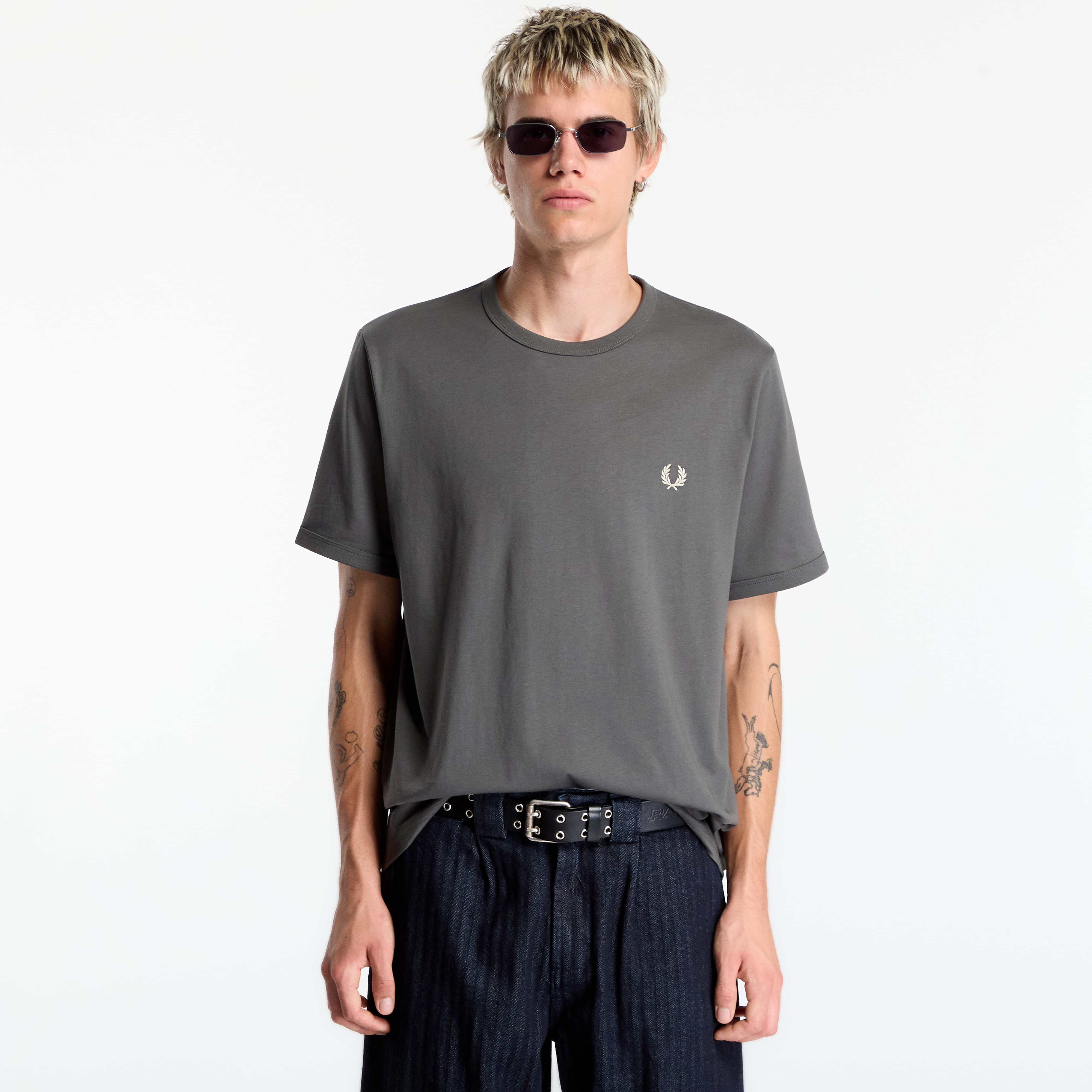 Тениска FRED PERRY Ringer T-shirt Field Green M