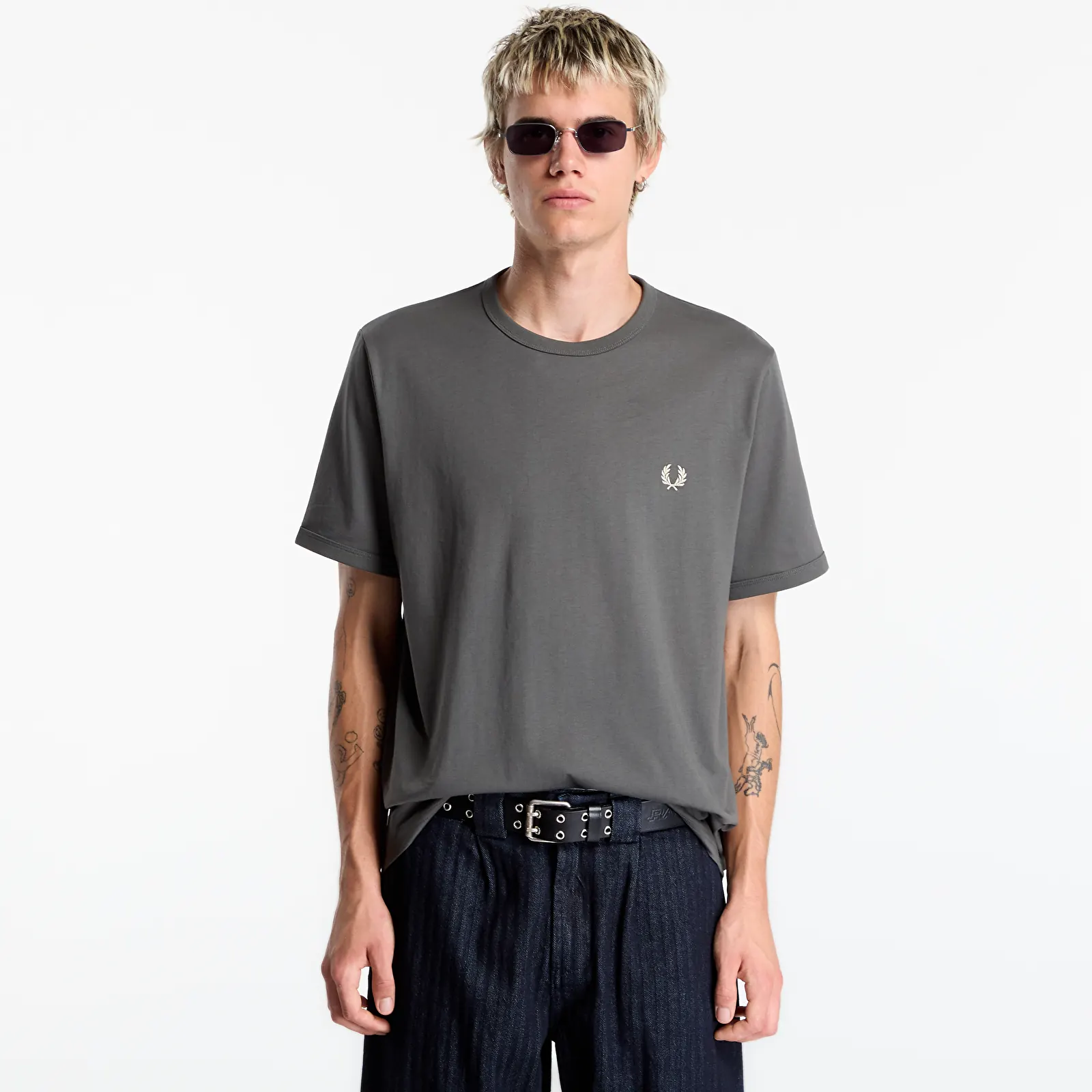 T-shirts homme FRED PERRY Ringer T-shirt Field Green