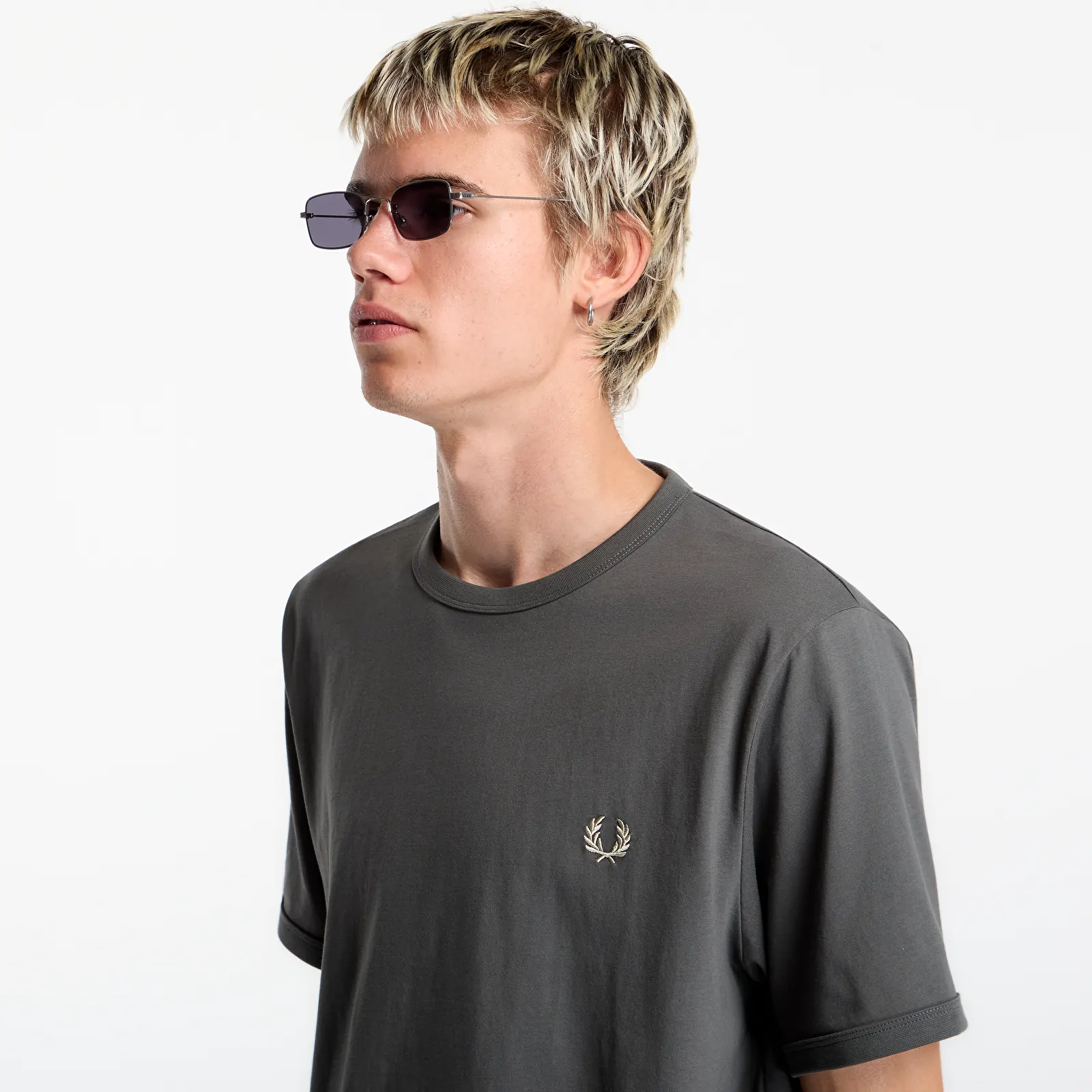 T-shirts homme FRED PERRY Ringer T-shirt Field Green