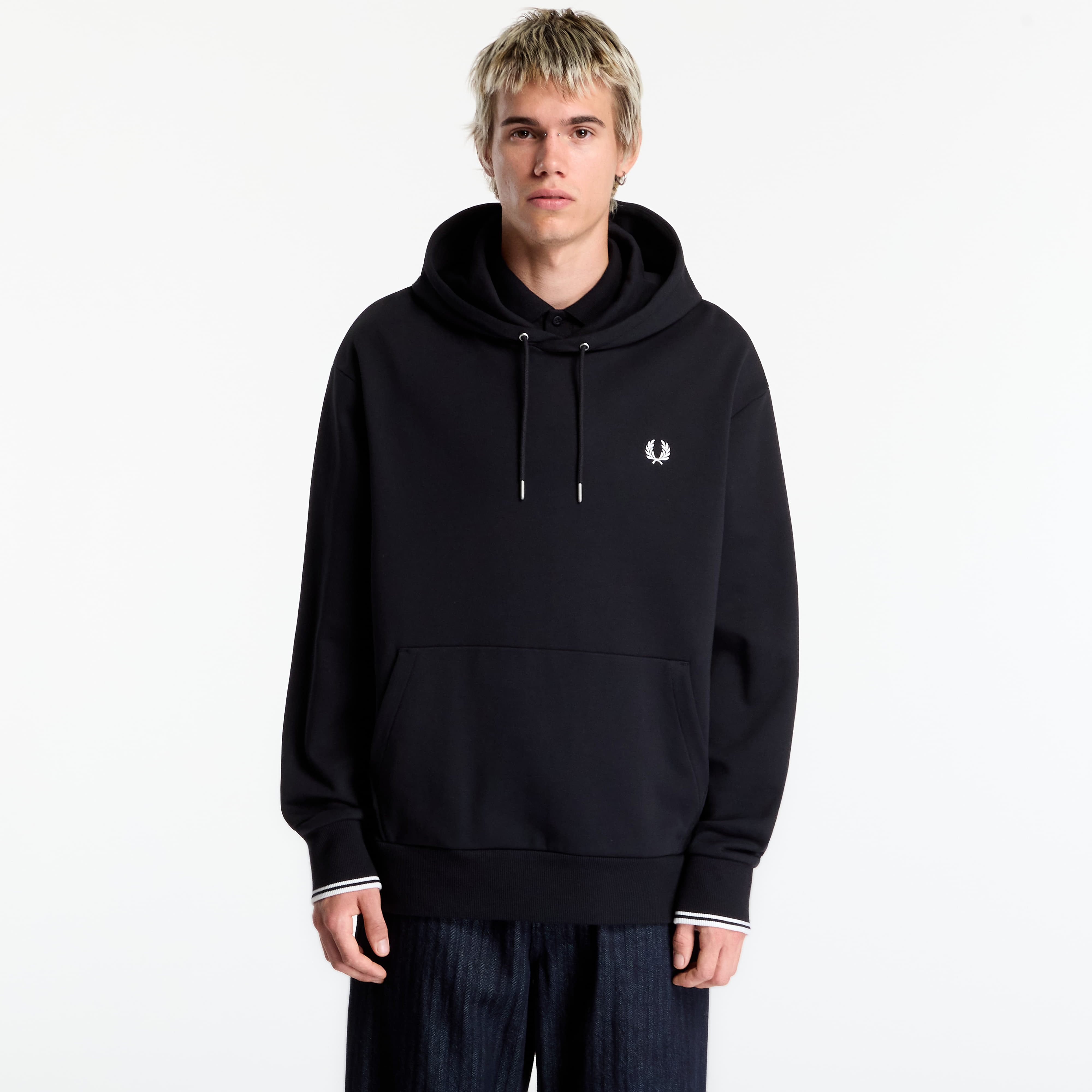Суитшърт FRED PERRY Tipped Hooded Sweatshirt Black L