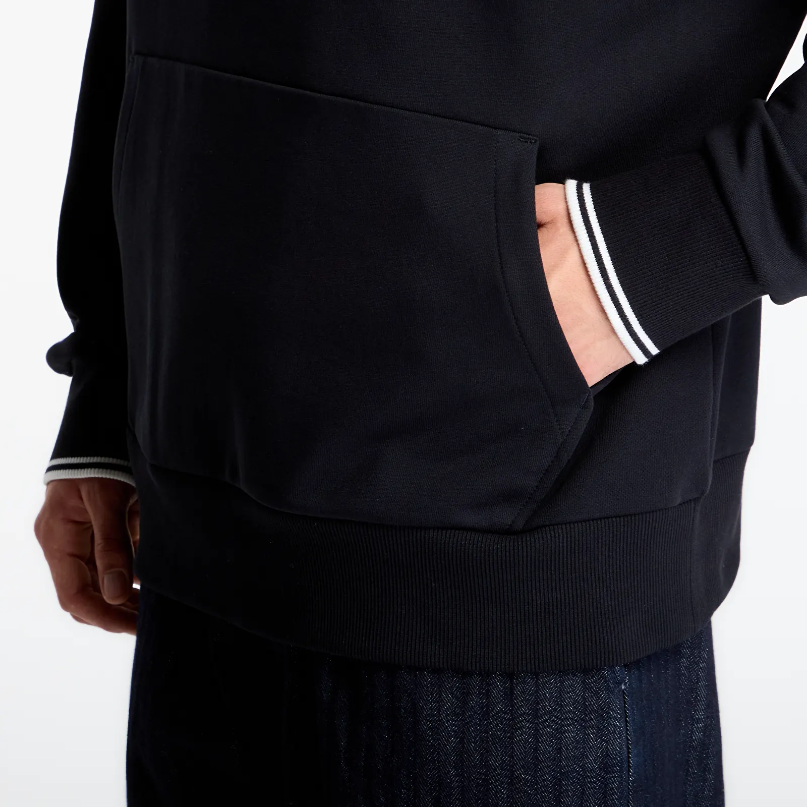 Sweatshirts FRED PERRY Tipped Hooded Sweatshirt Black