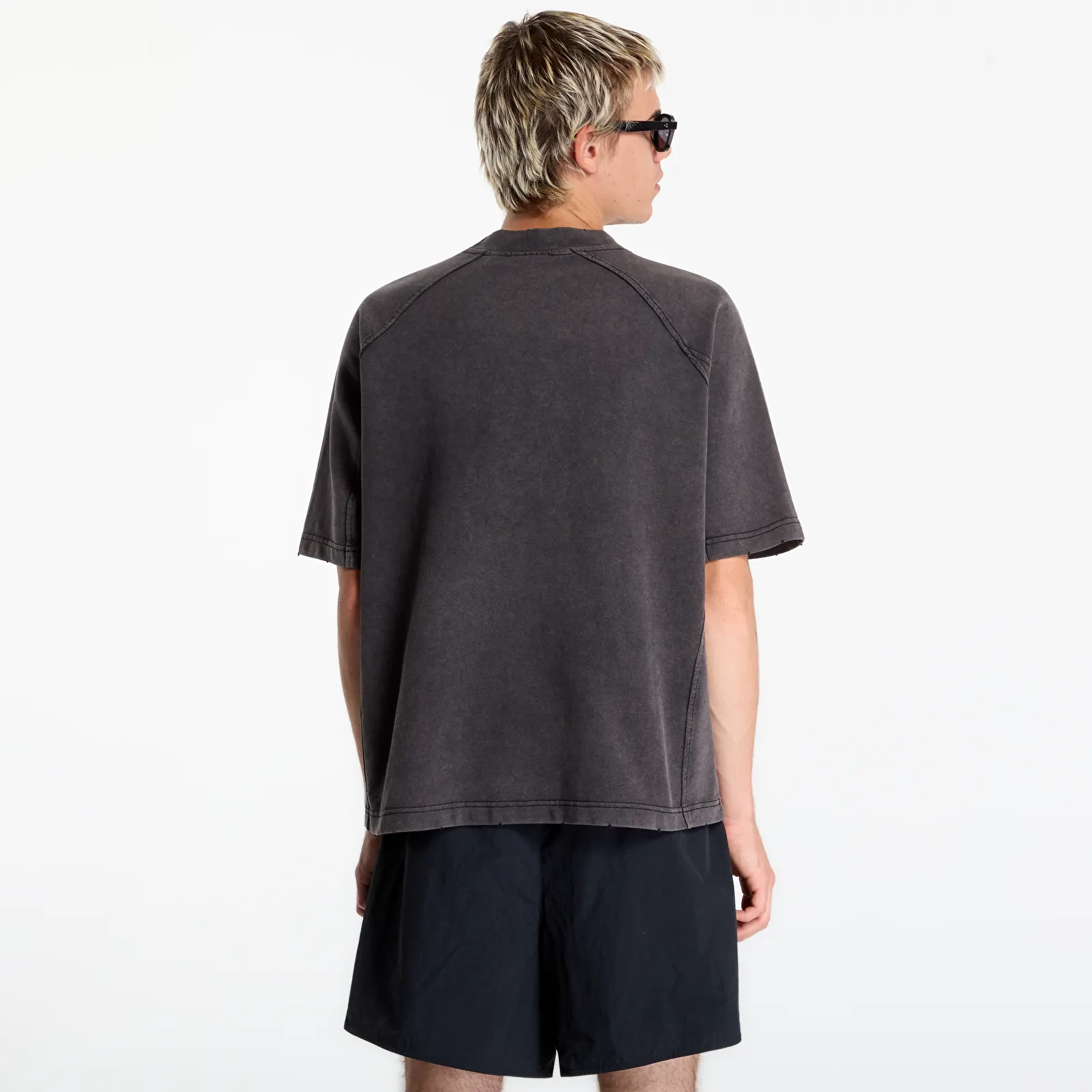 T-shirts Daily Paper Raglan Stacked Dias Washed Jersey T Shirt Washed Black