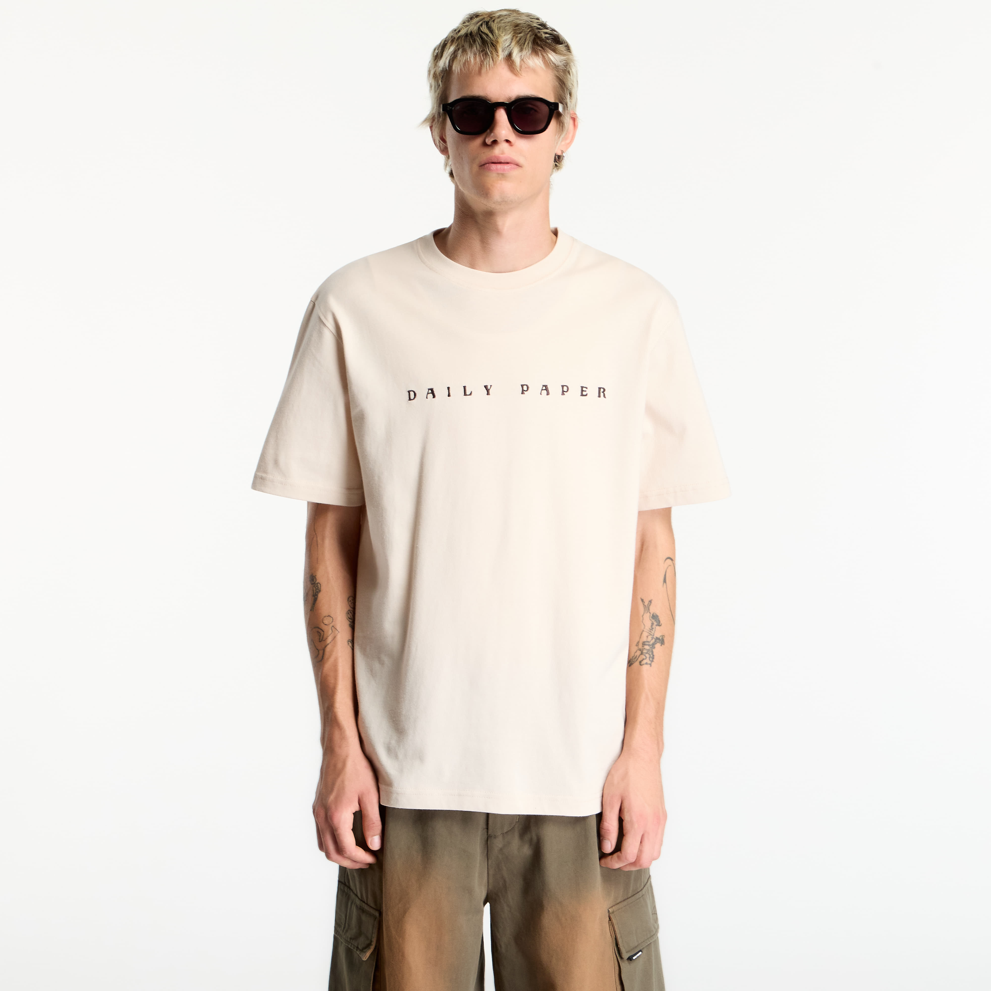 Тениска Daily Paper Alias Dias T Shirt Moonbeam Beige L