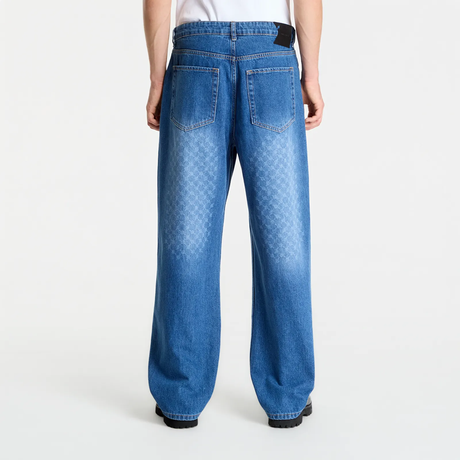 Jeans Daily Paper Faded Monogram Amba Jeans Mid Blue