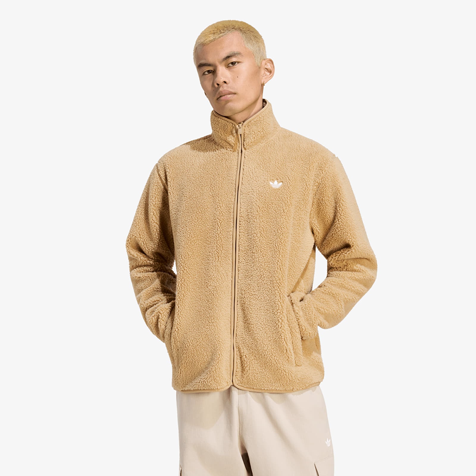 Men's sweatshirts adidas Trefoil Essentials Teddy Fleece Cardboard