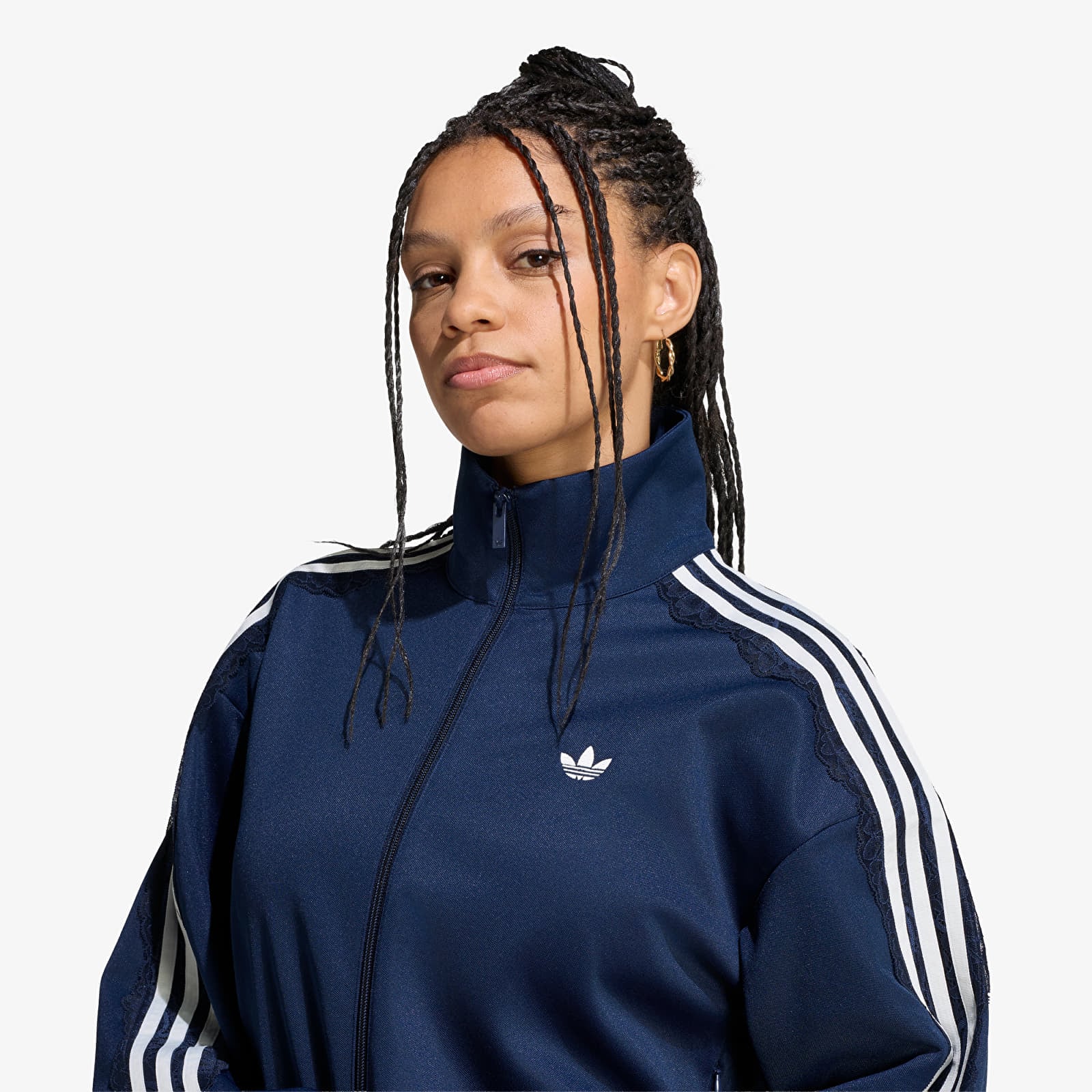 Moteriškos striukės adidas Lace Oversized Archive Track Top Collegiate Navy