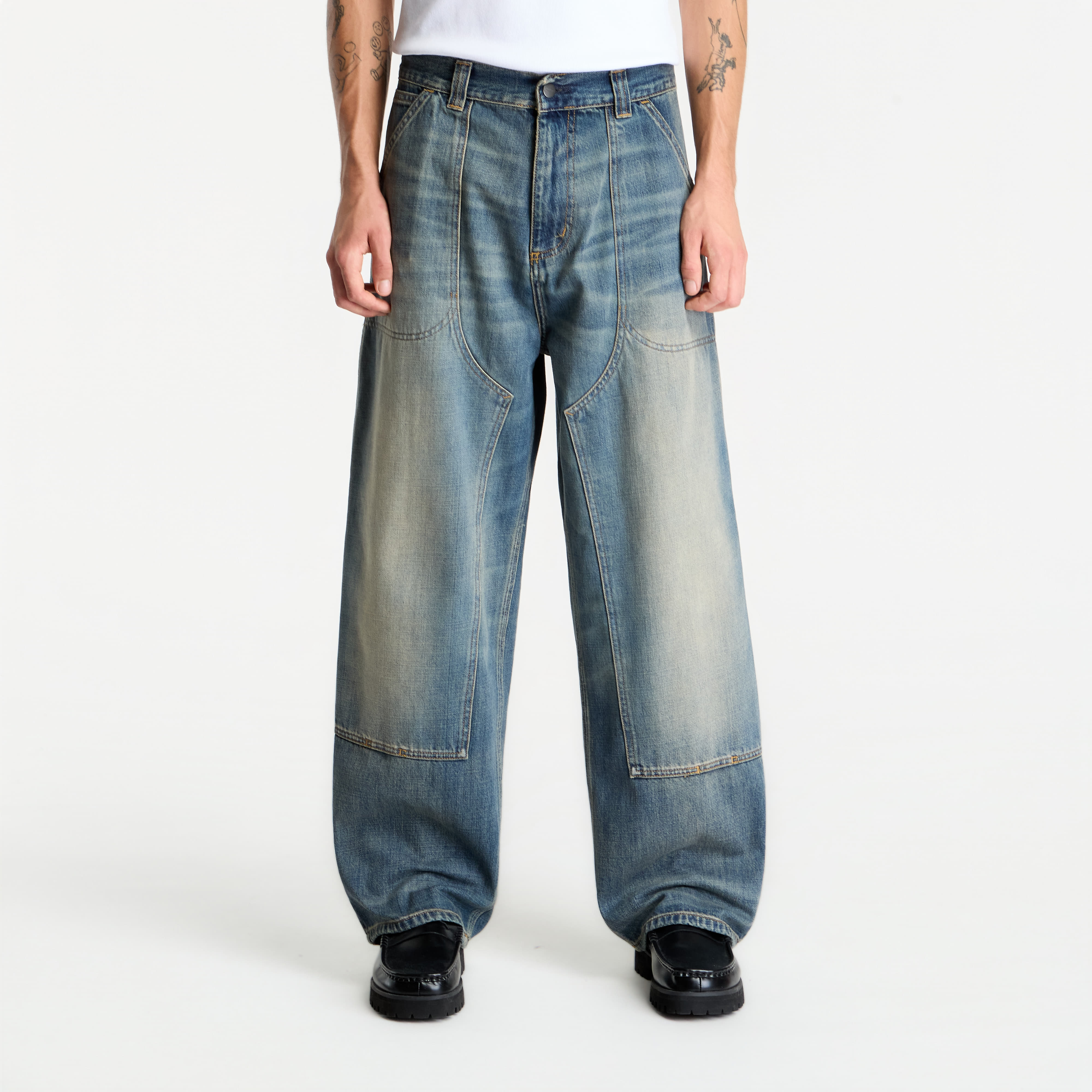Τζιν Carhartt WIP Oakland Pant Blue Worn Used Wash L