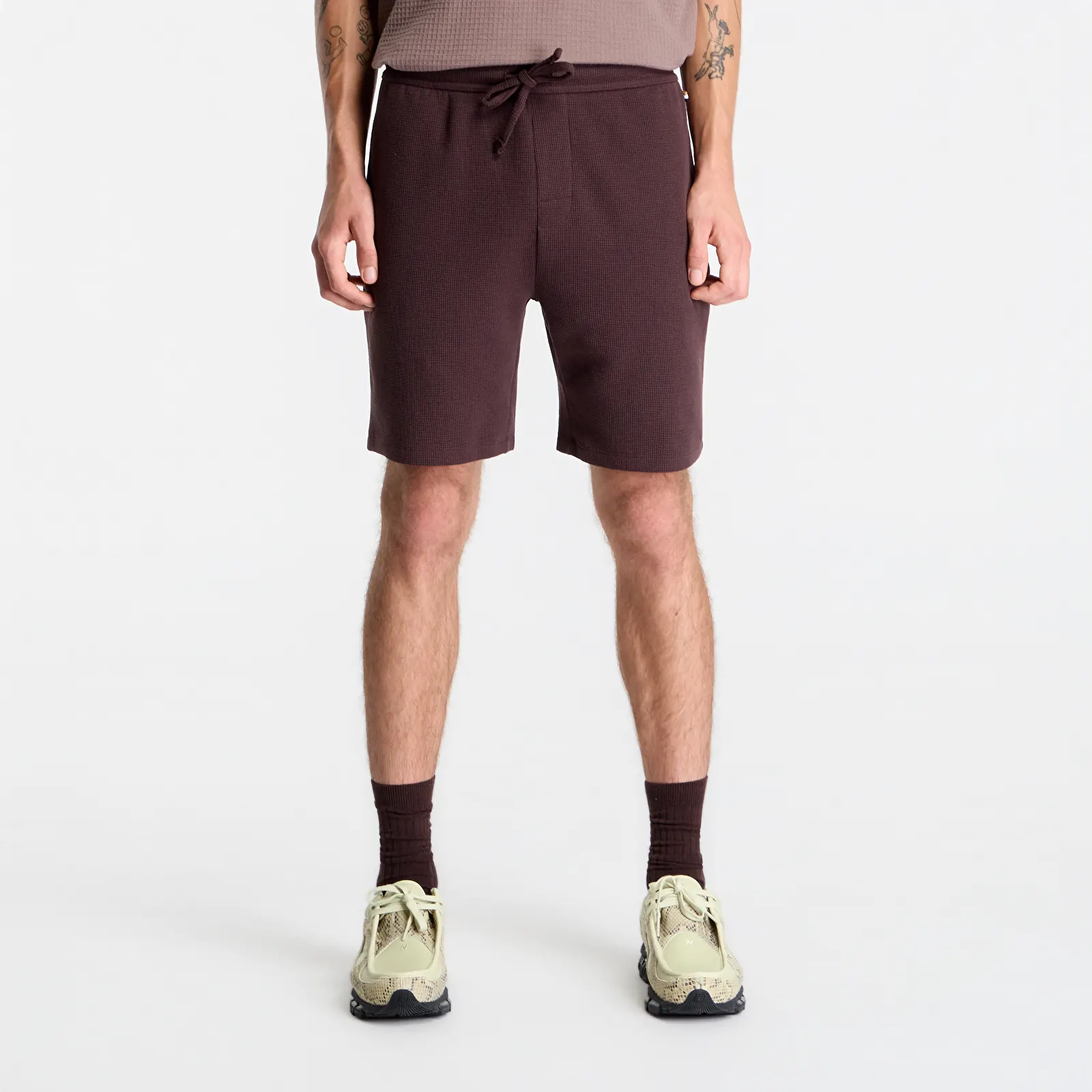 Shorts för män Hugo Boss Waffle Shorts Brown