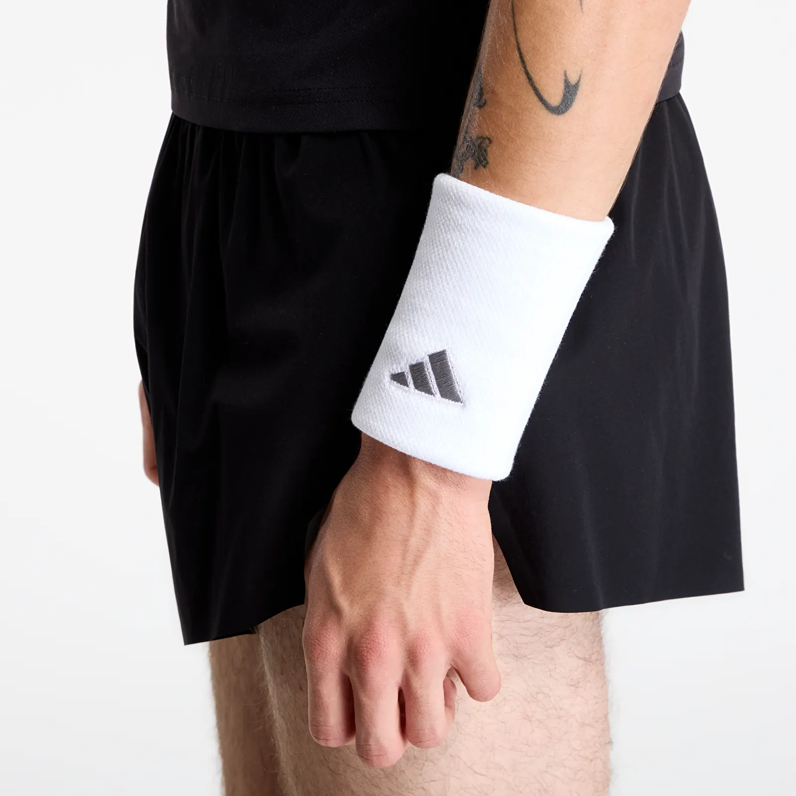 Ostatné doplnky adidas Tennis Wristband Large White/ Iron Met.