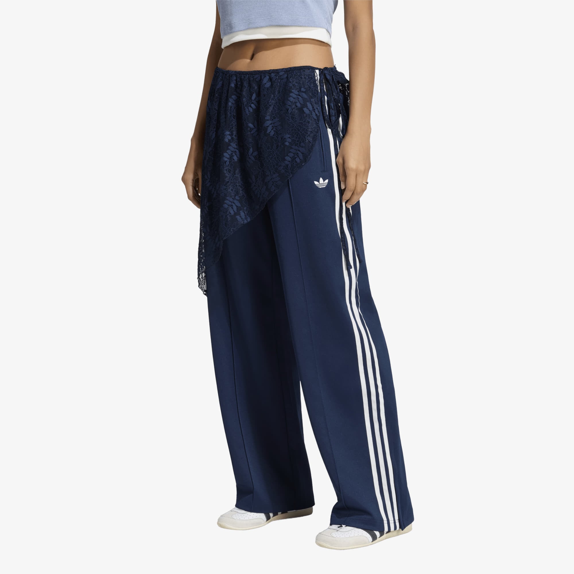 Панталони adidas 2IN1 Firebird Loose Track Trousers With Lace Skirt Collegiate Navy S