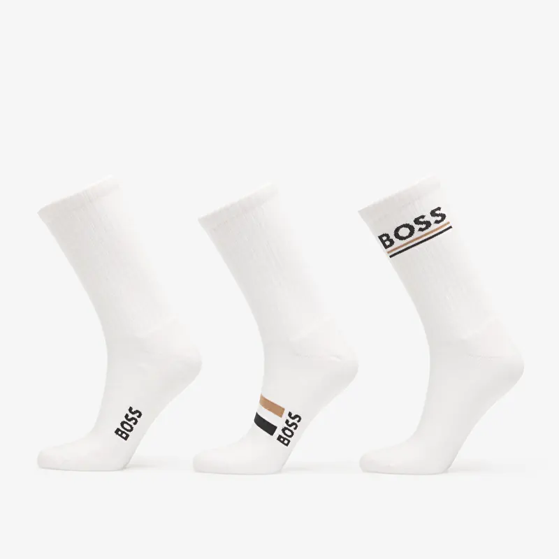 Hugo Boss 3-Pack Qs Rib Iconic Vb White