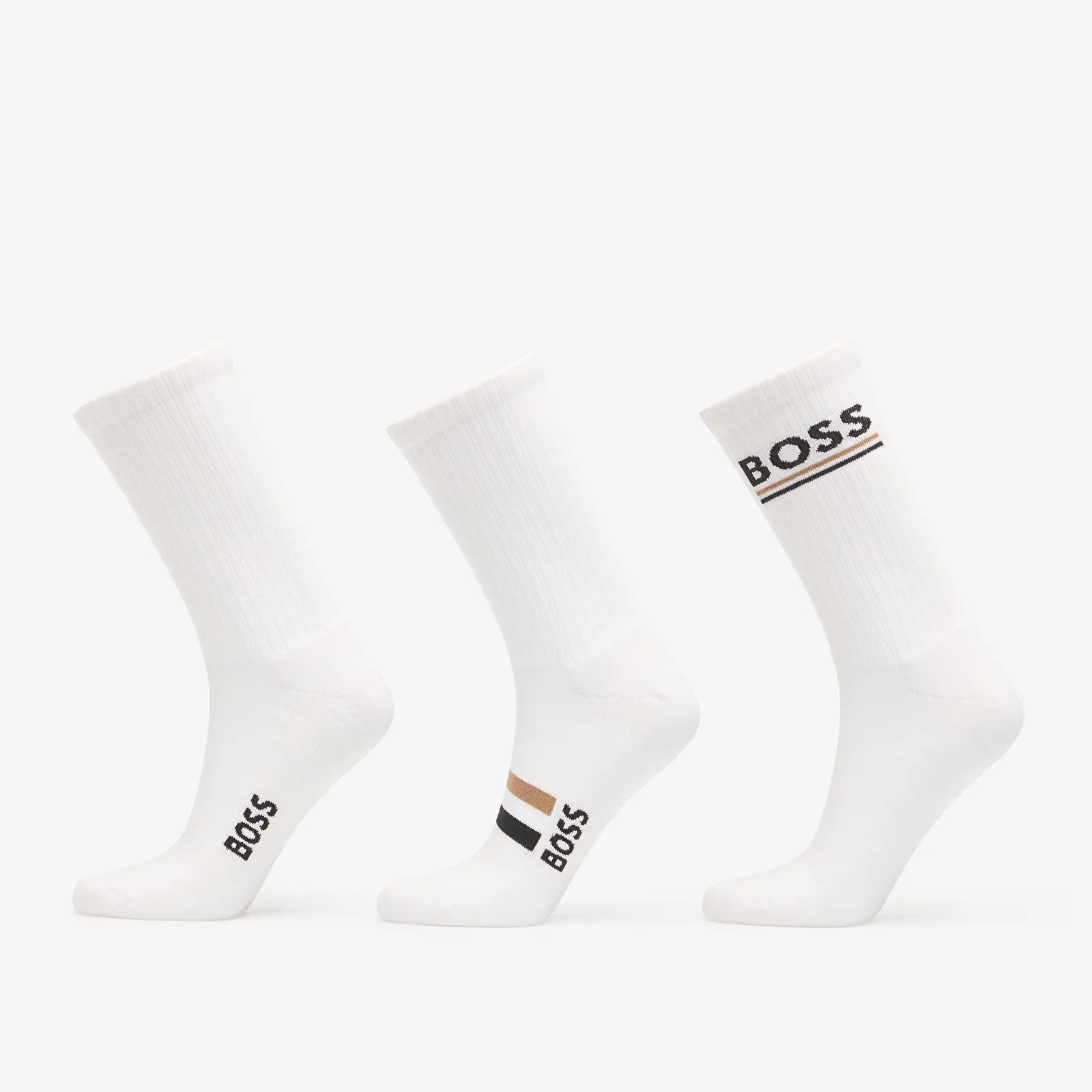 Socken für Männer Hugo Boss 3-Pack Qs Rib Iconic Vb White