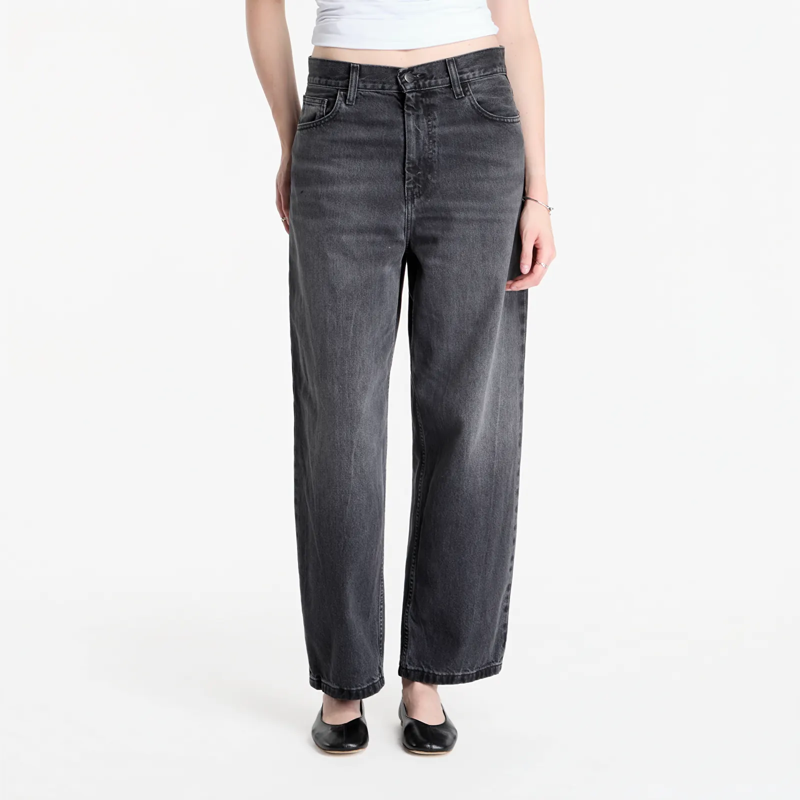 Dámske jeans Carhartt WIP W' Brandon Pant Black Marble Used Wash