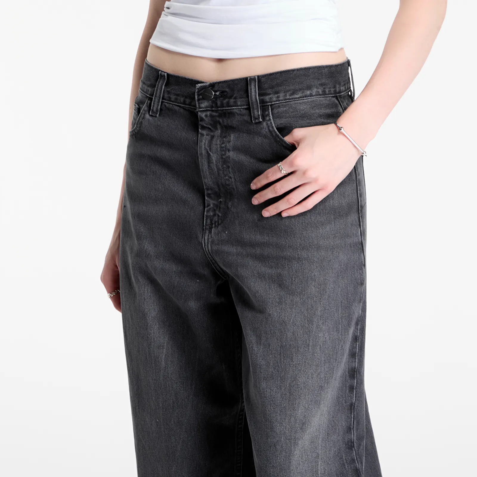 Dámske jeans Carhartt WIP W' Brandon Pant Black Marble Used Wash