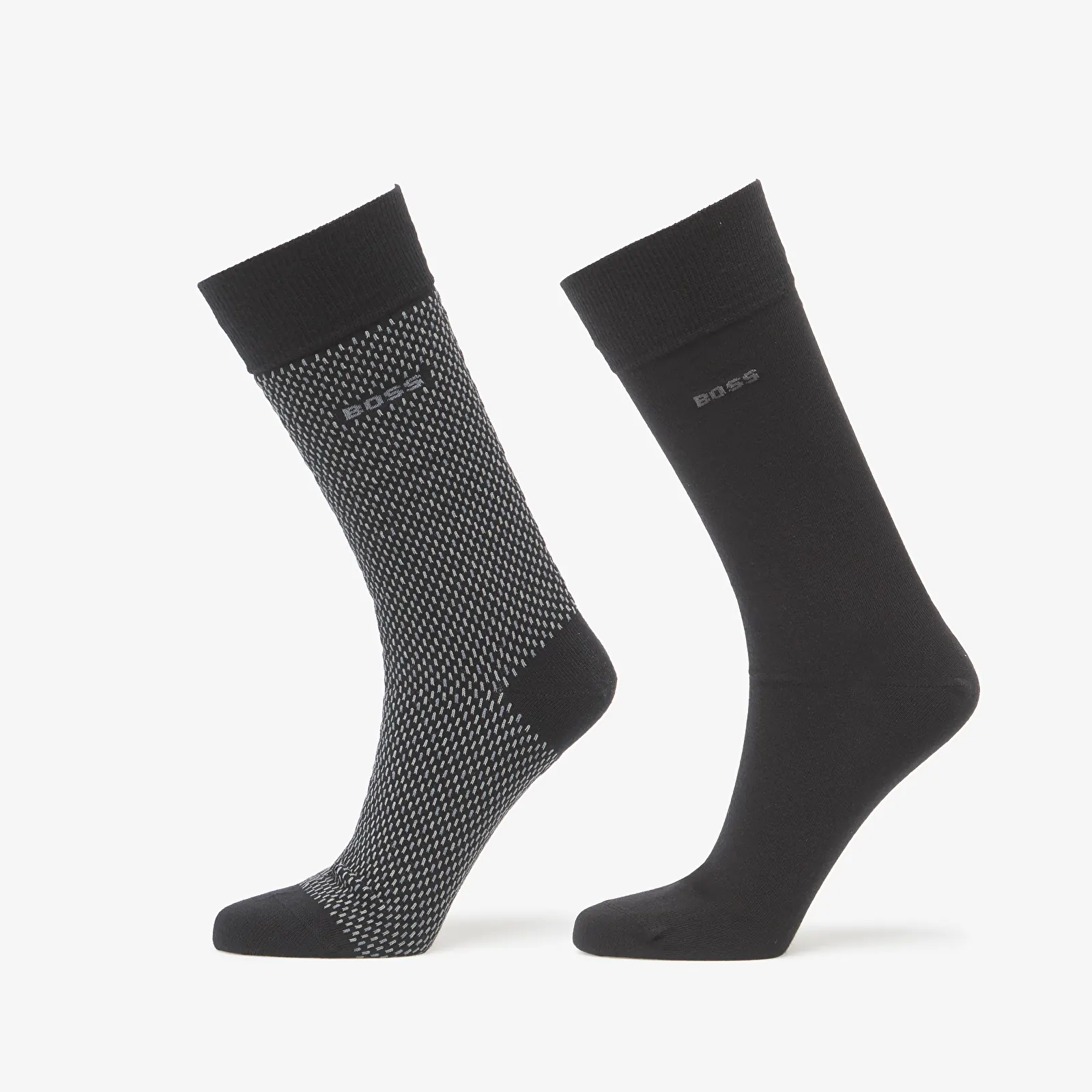 Ανδρικές κάλτσες Hugo Boss 2-Pack Rs Minipattern Cc Black