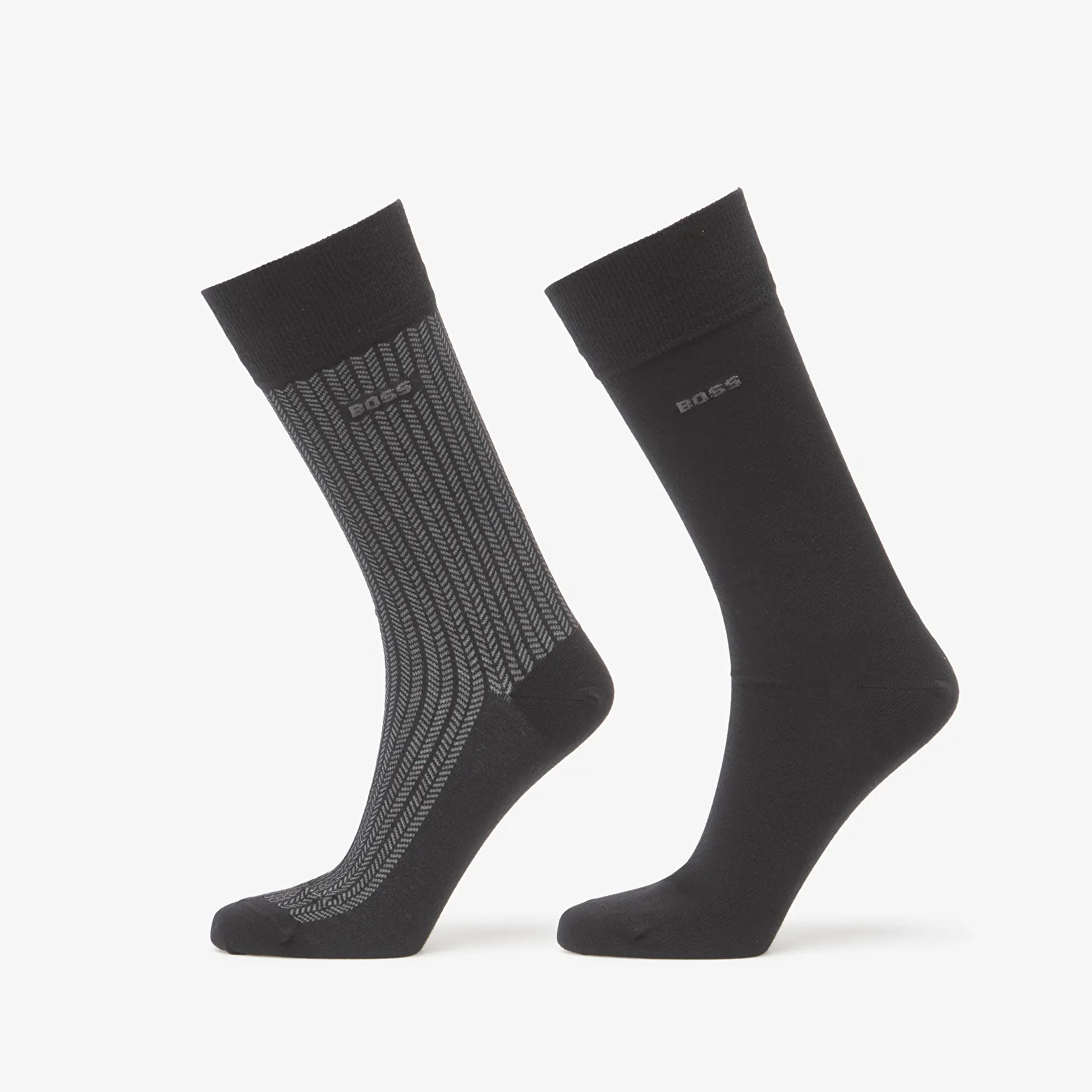 Férfi zoknik Hugo Boss 2-Pack Rs Minipattern Cc Black