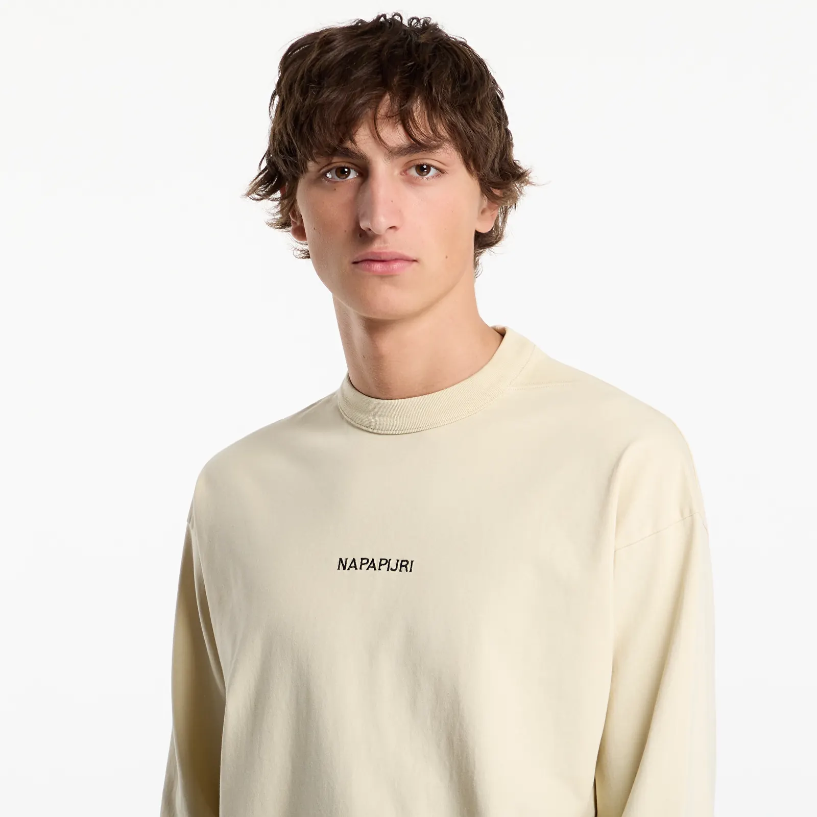 Camisetas de hombre Napapijri Tenri Long-Sleeve T-Shirt White