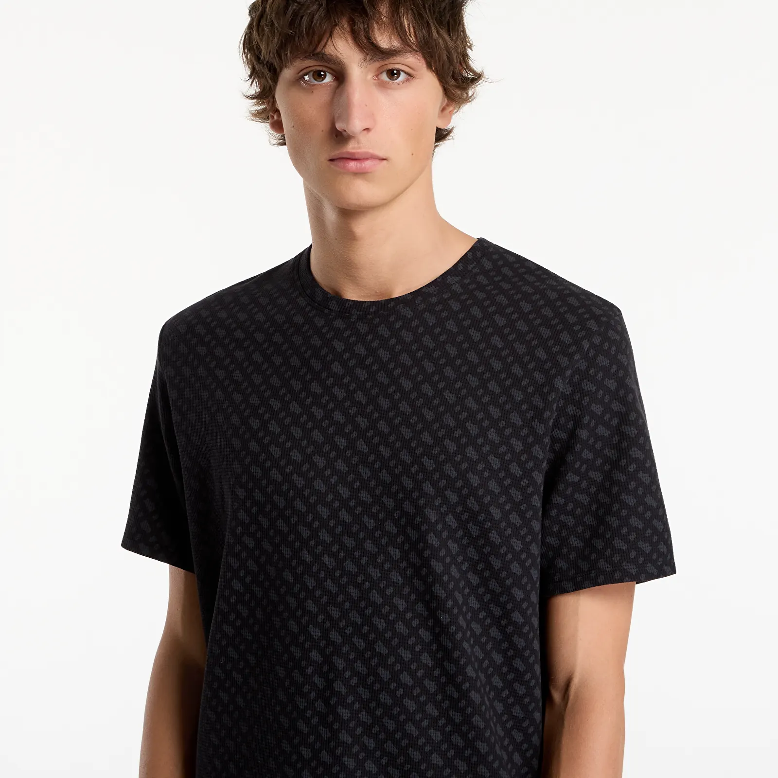 Pánská trička Hugo Boss Waffleaop T-Shirt Black