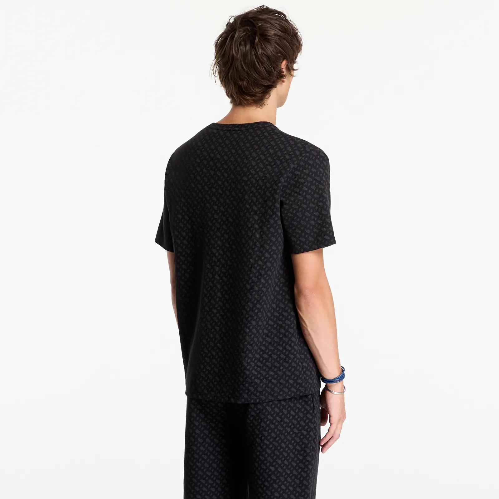 Pánská trička Hugo Boss Waffleaop T-Shirt Black