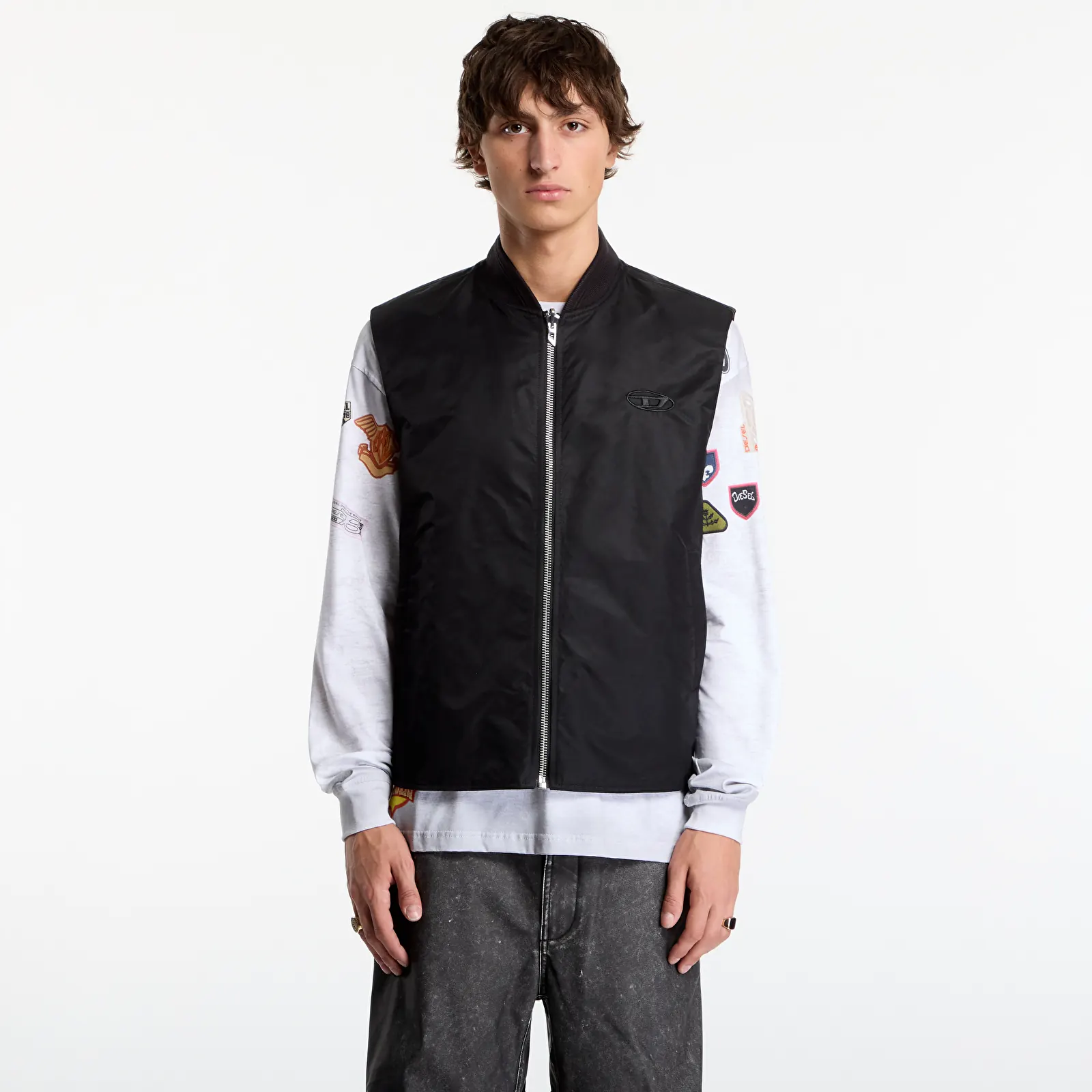 Men's vests Diesel W-Type-D1-Sl Jacket Black