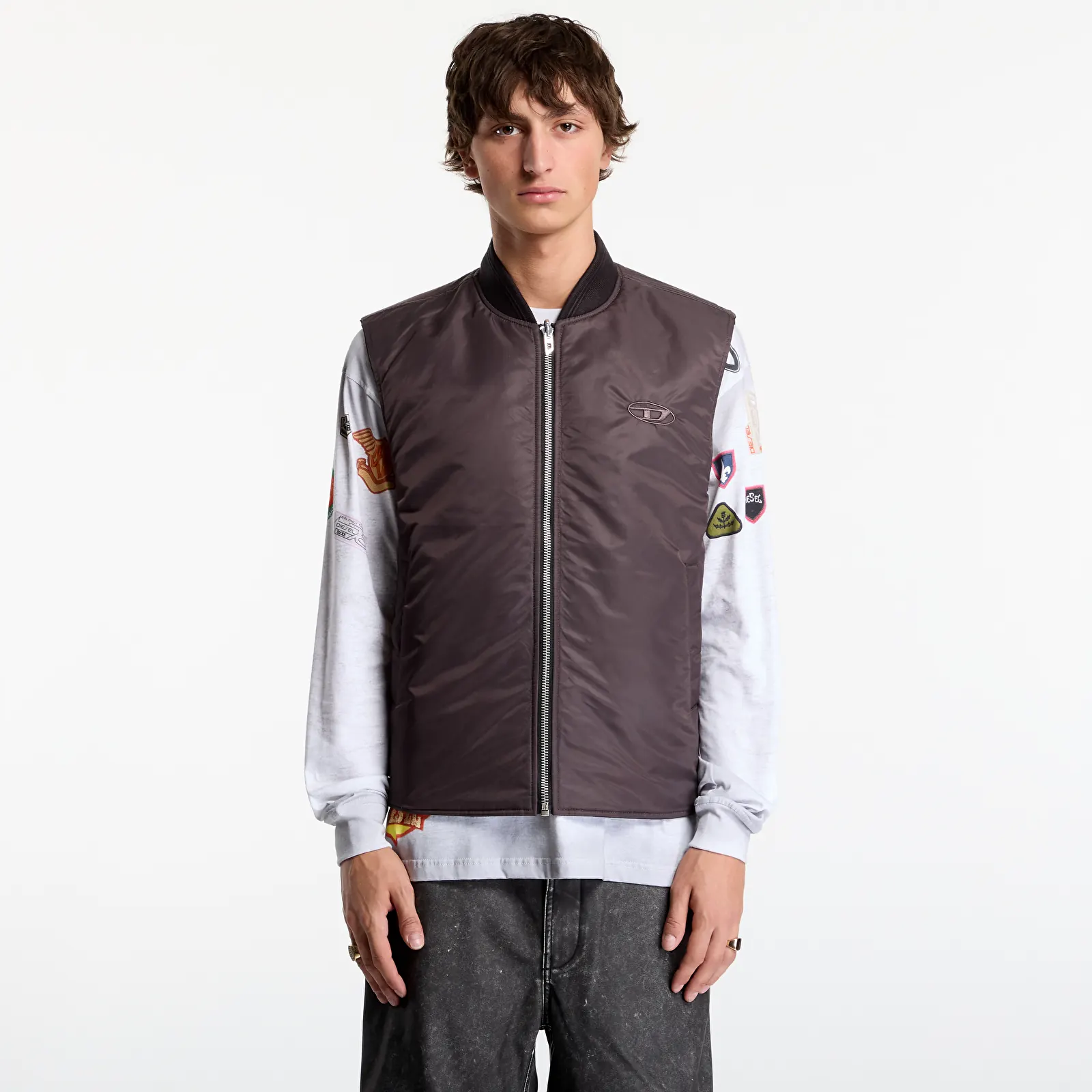 Men's vests Diesel W-Type-D1-Sl Jacket Black