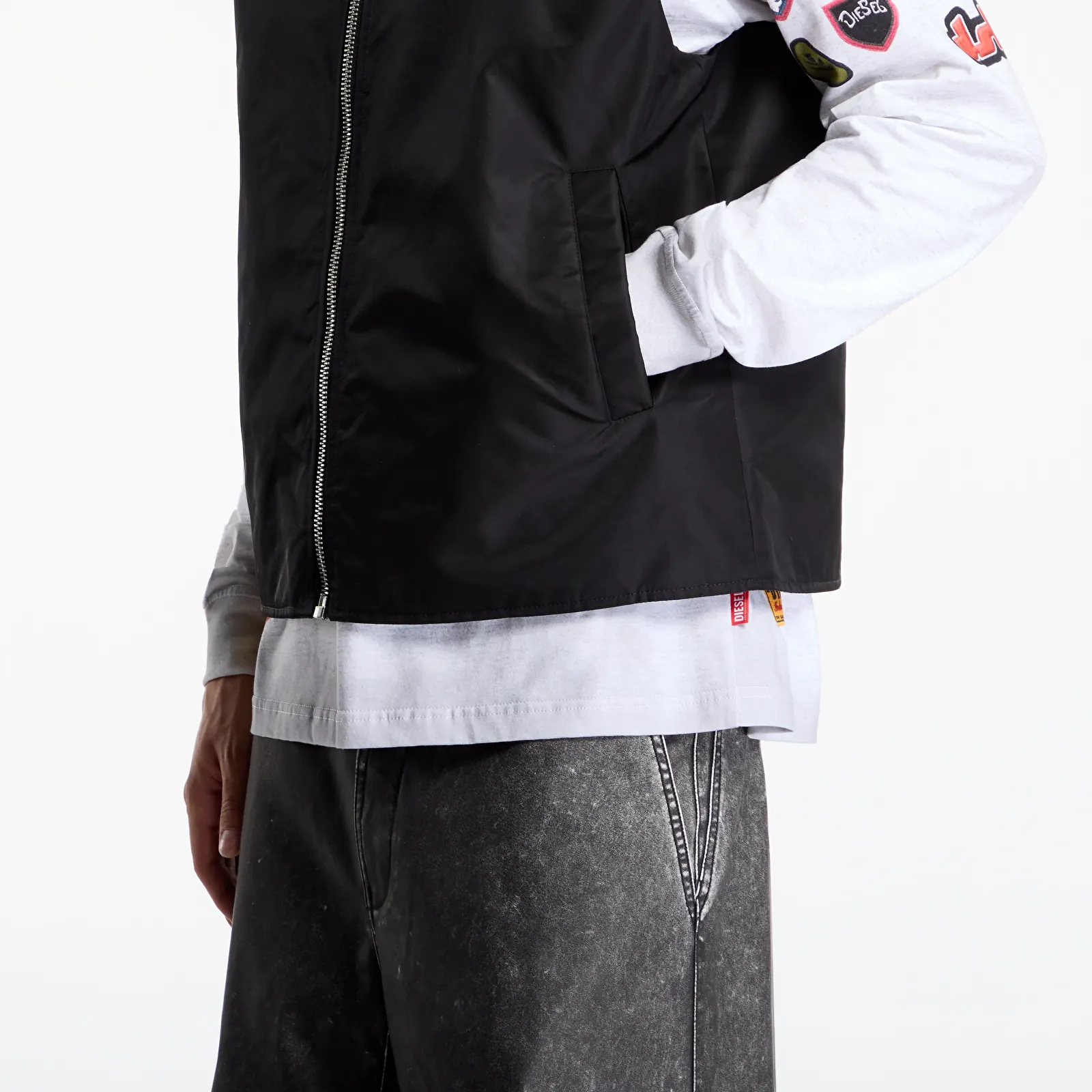 Men's vests Diesel W-Type-D1-Sl Jacket Black