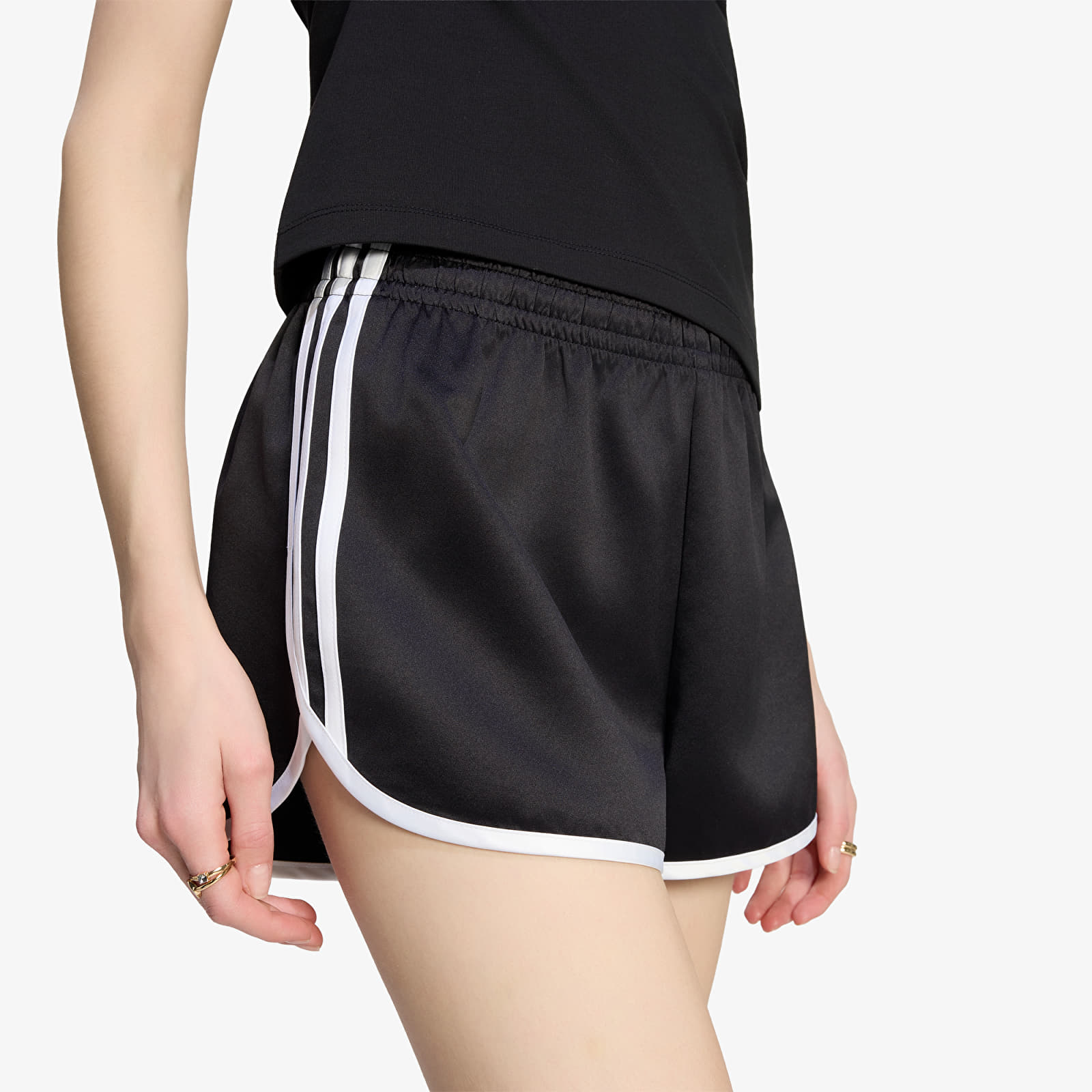 Dámské kraťasy adidas Satin 3S Sprinter Short Black/ White