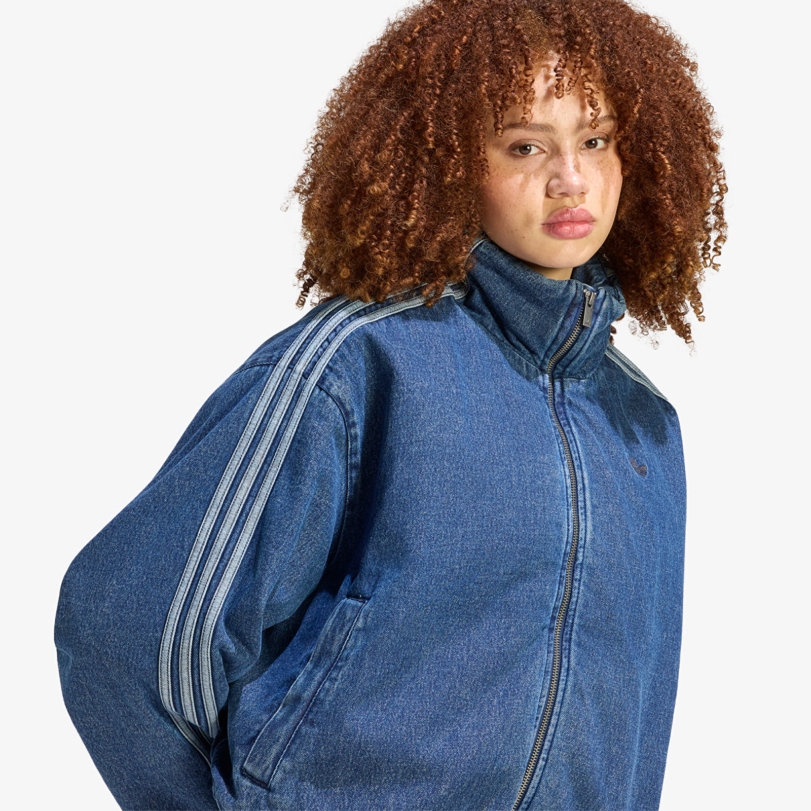 Dámské bundy adidas Firebird Jacket Indigo Denim