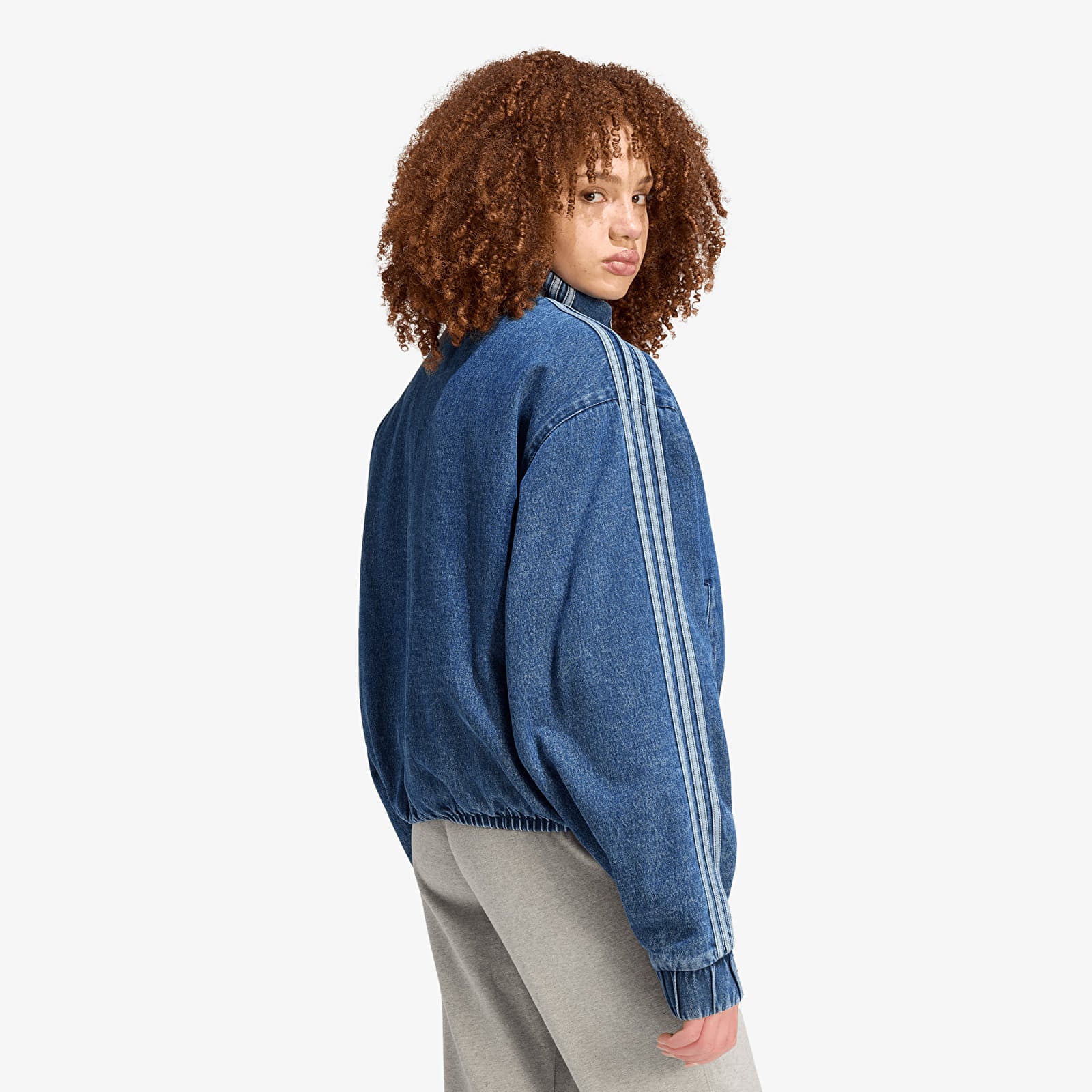 Dámské bundy adidas Firebird Jacket Indigo Denim