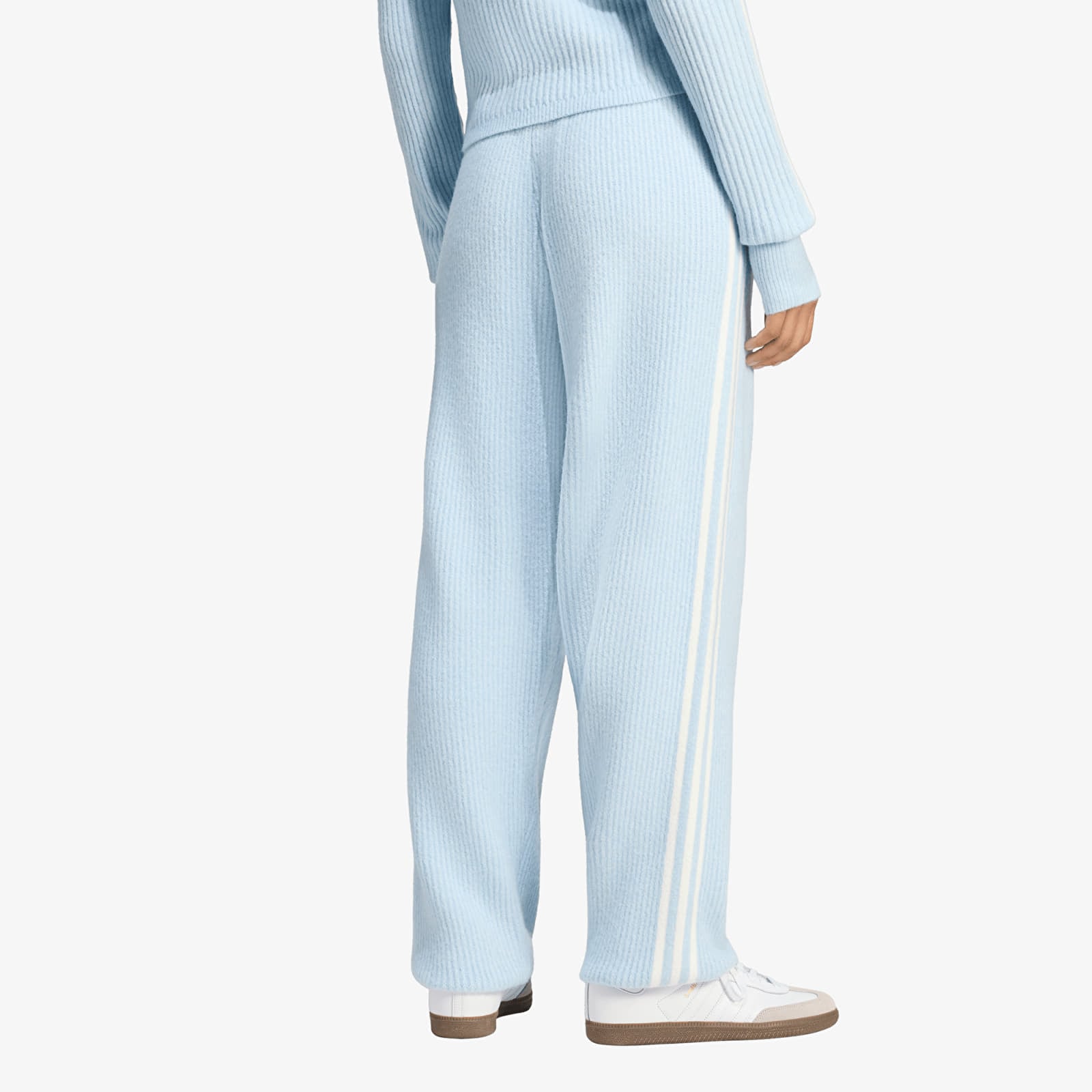 Damen Sweatpants adidas Adiluna Season 2 x Jennie Knitted Loose Pants Wonder Blue