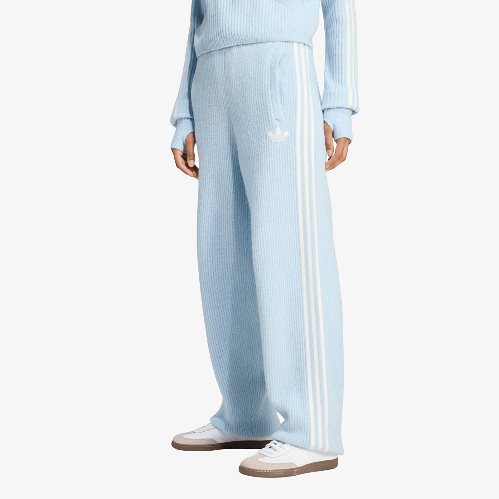 Damen Sweatpants adidas Adiluna Season 2 x Jennie Knitted Loose Pants Wonder Blue