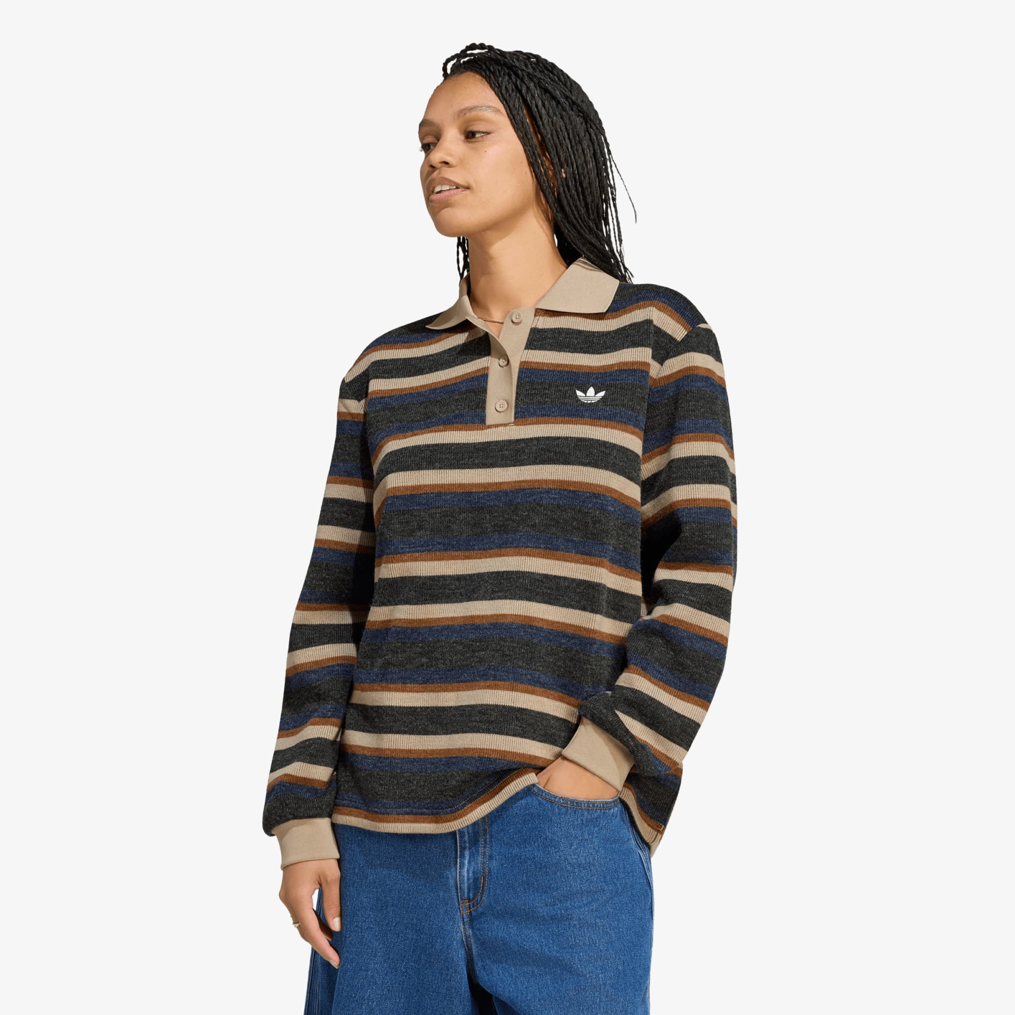 Пуловер adidas Stripe Knitted Polo Black S