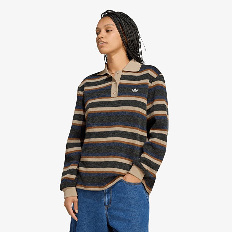 Villapaita adidas Stripe Knitted Polo Black