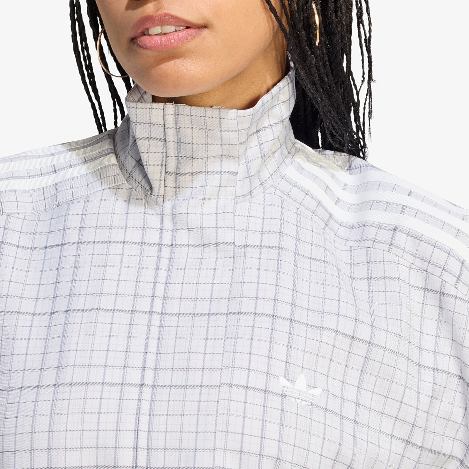 Jacken für Frauen adidas Blousy Check Track Top Dash Grey