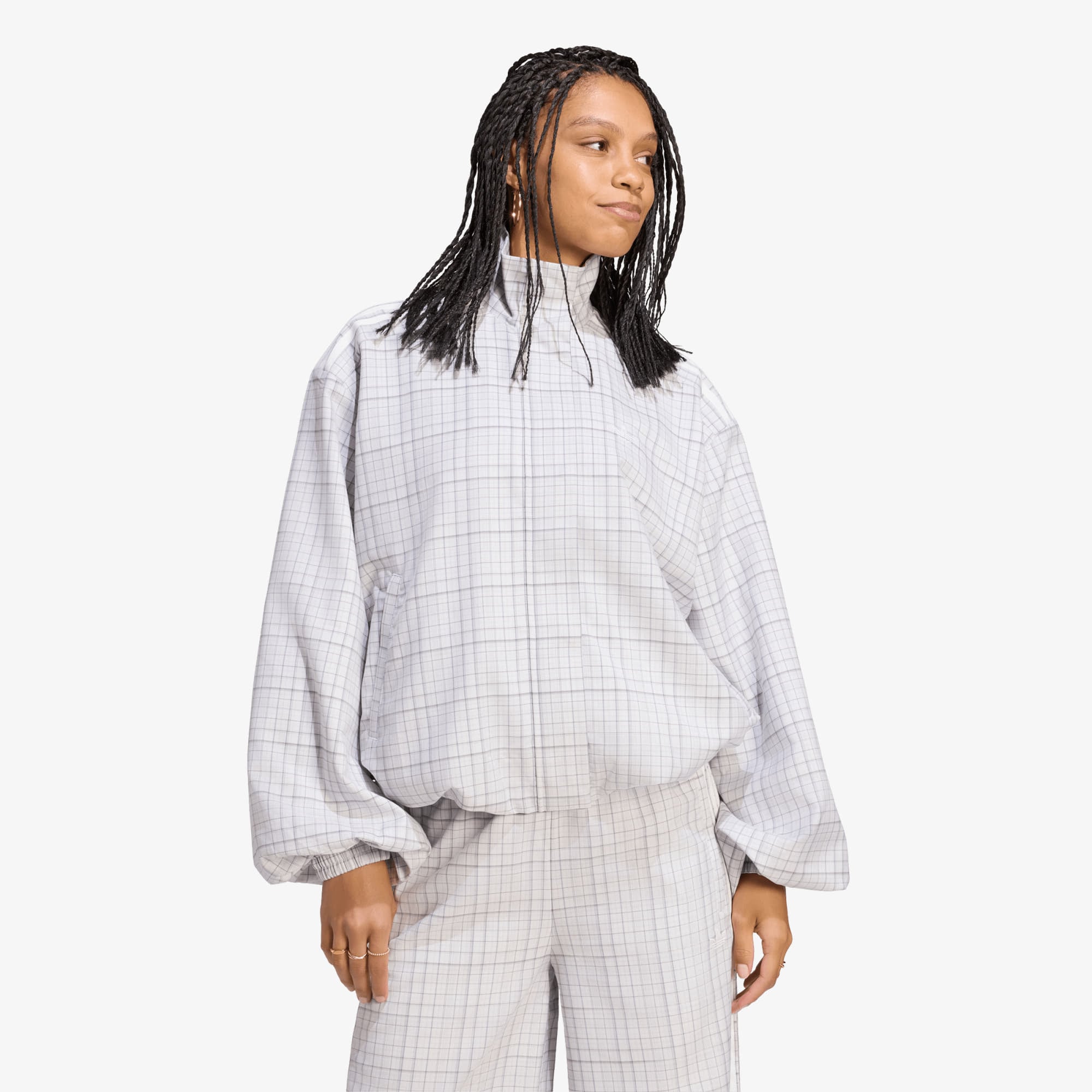 Яке adidas Blousy Check Track Top Dash Grey L