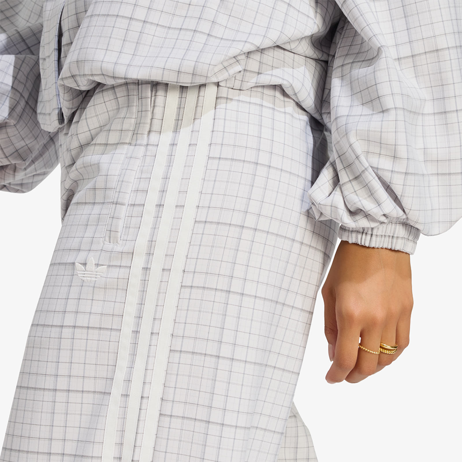 Women's Trousers adidas Loose Check Track Pants Dash Grey