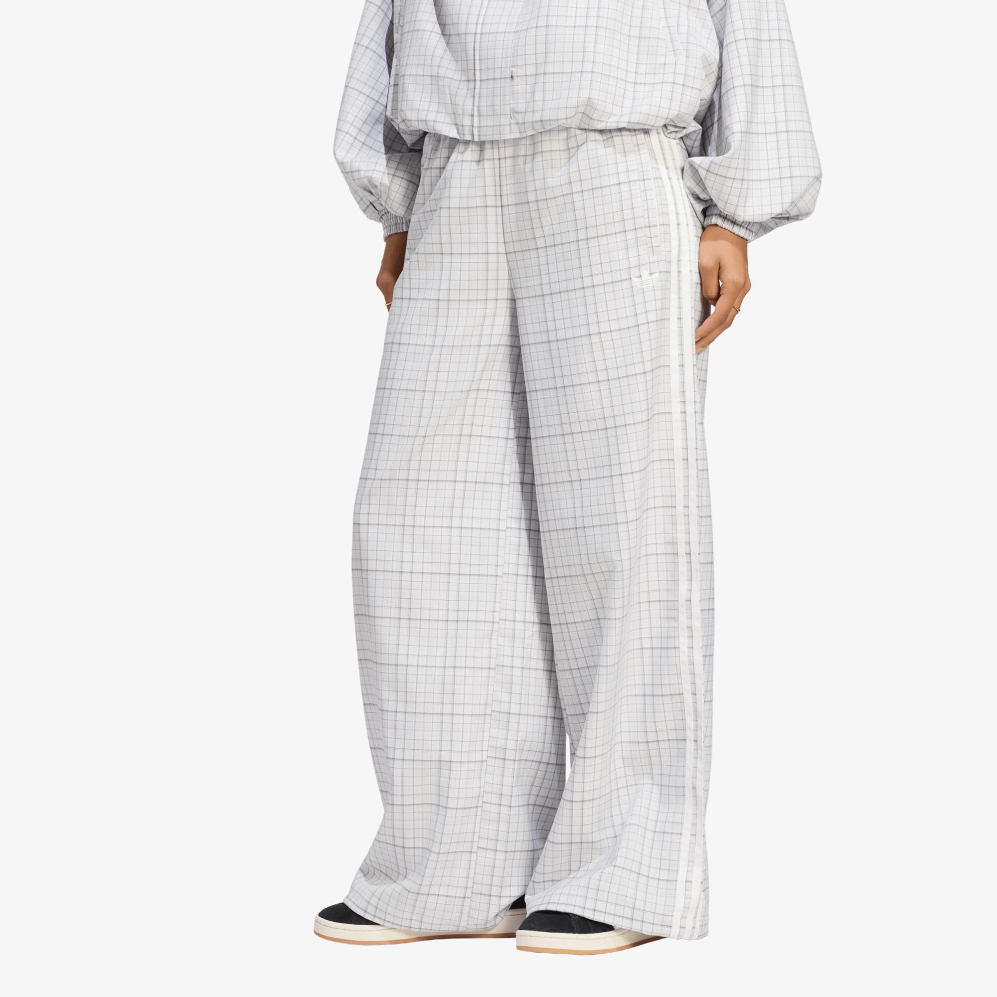 Панталони adidas Loose Check Track Pants Dash Grey L