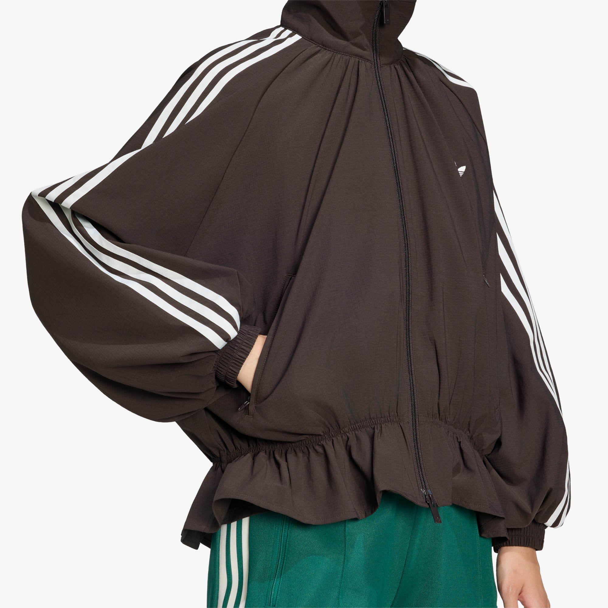 Μπουφάν adidas Blousy Oversized Track Top Night Brown XS