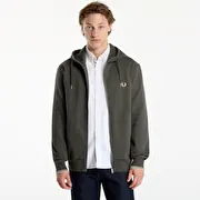 FRED PERRY Hooded Zip Through Sweatshirt Field Green