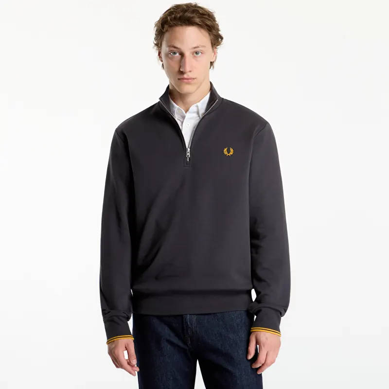 Bluza FRED PERRY Half Zip Sweatshirt Gray