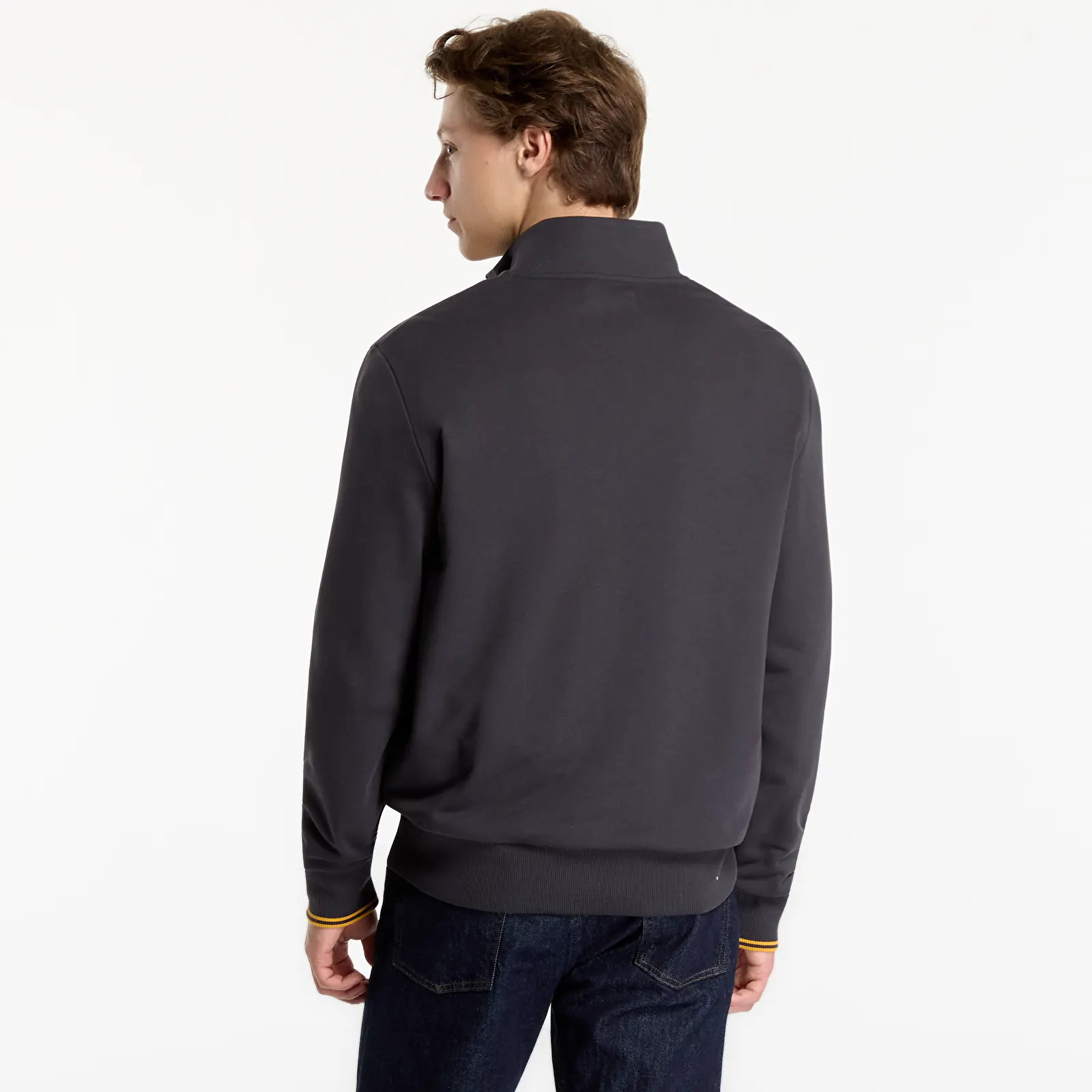 Mikiny FRED PERRY Half Zip Sweatshirt Gray