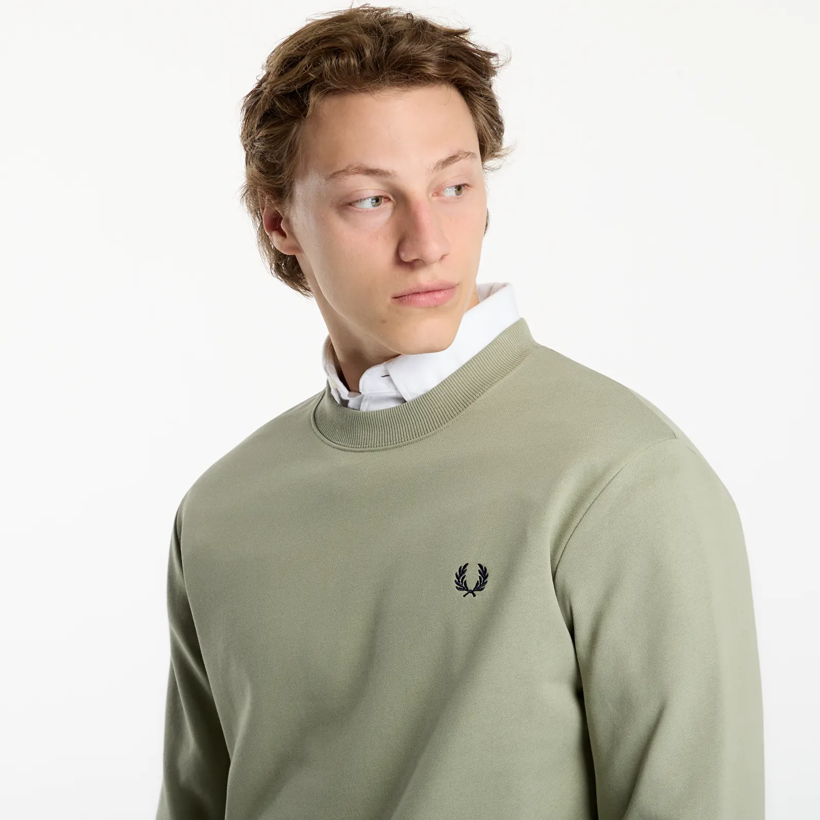 Men's sweatshirts FRED PERRY Crew Neck Sweatshirt Seagrass