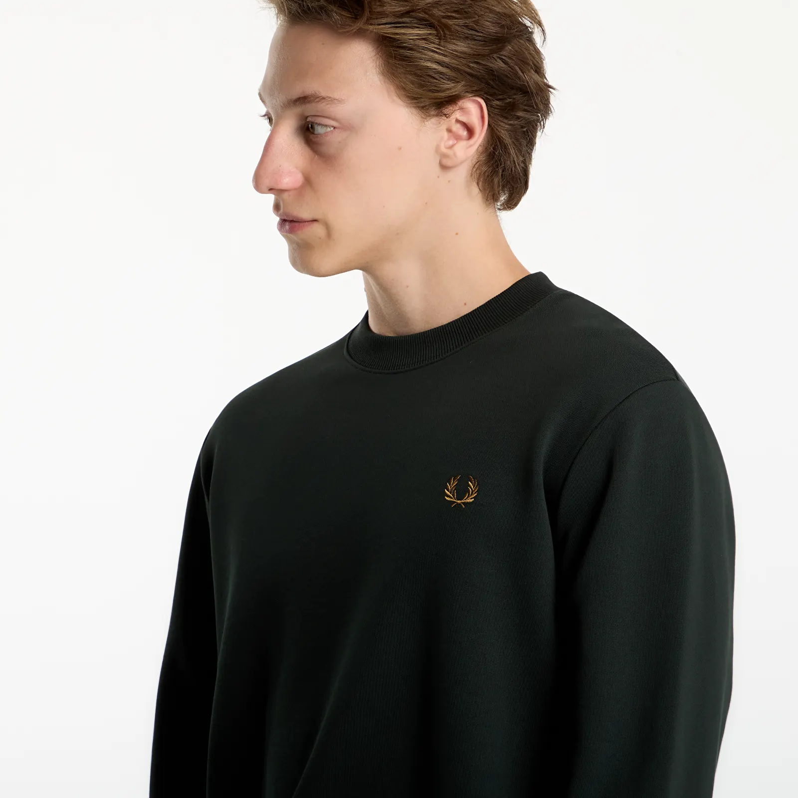 Men's sweatshirts FRED PERRY Crew Neck Sweatshirt Green