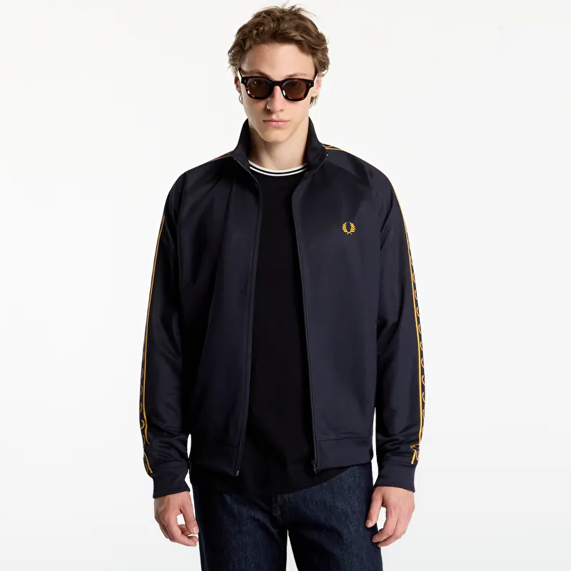 Sweatshirt FRED PERRY Contrast Tape Track Jacket Navy