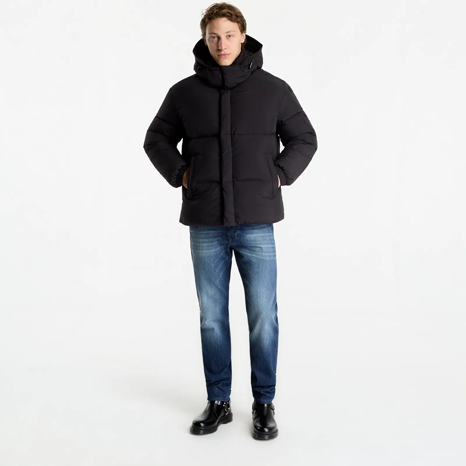 Péřovky Diesel W-Rolfys-Wrd Jacket Black