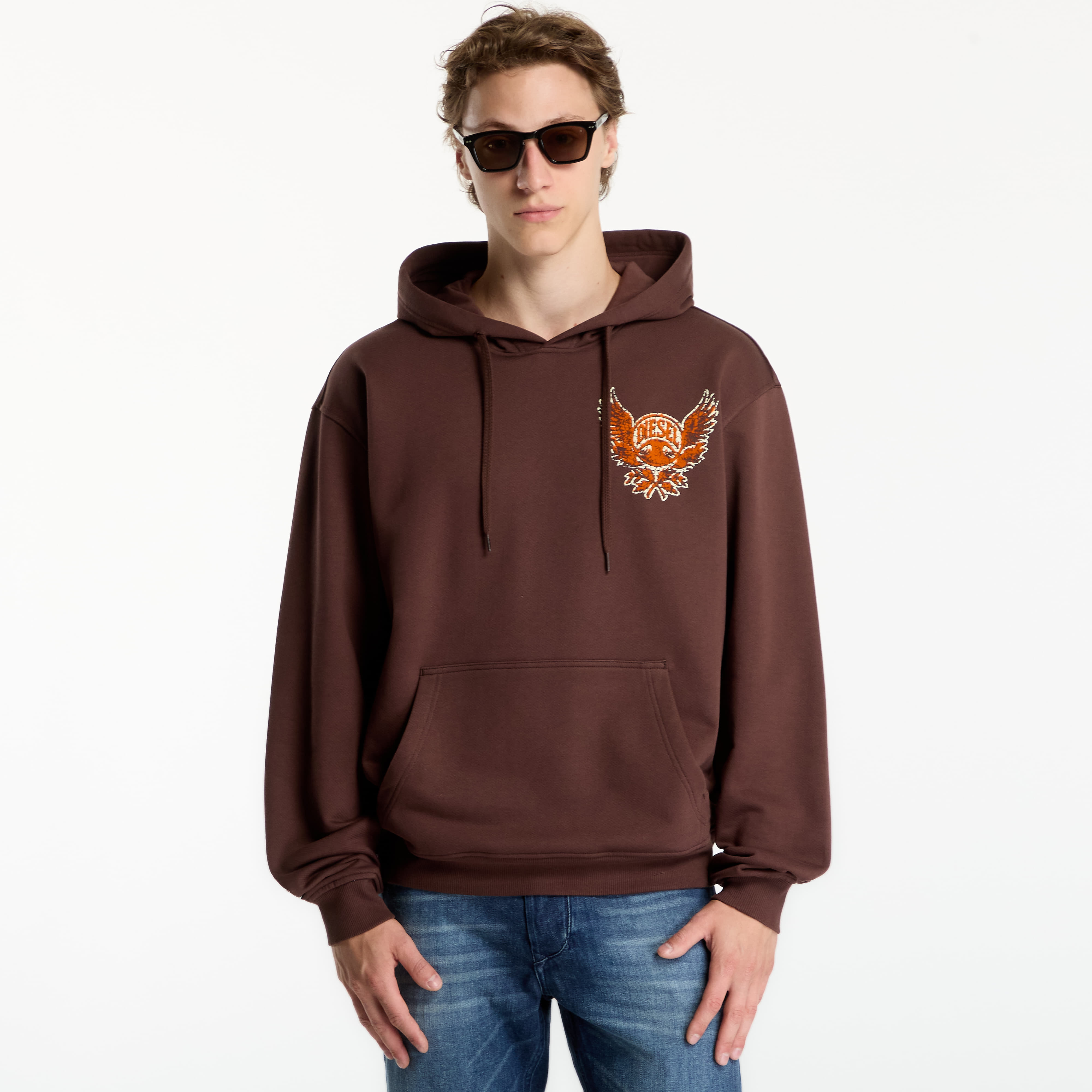 Суитшърт Diesel S-Norm-Hood-Aa2 Sweat-Shirt Chicory Coffee M