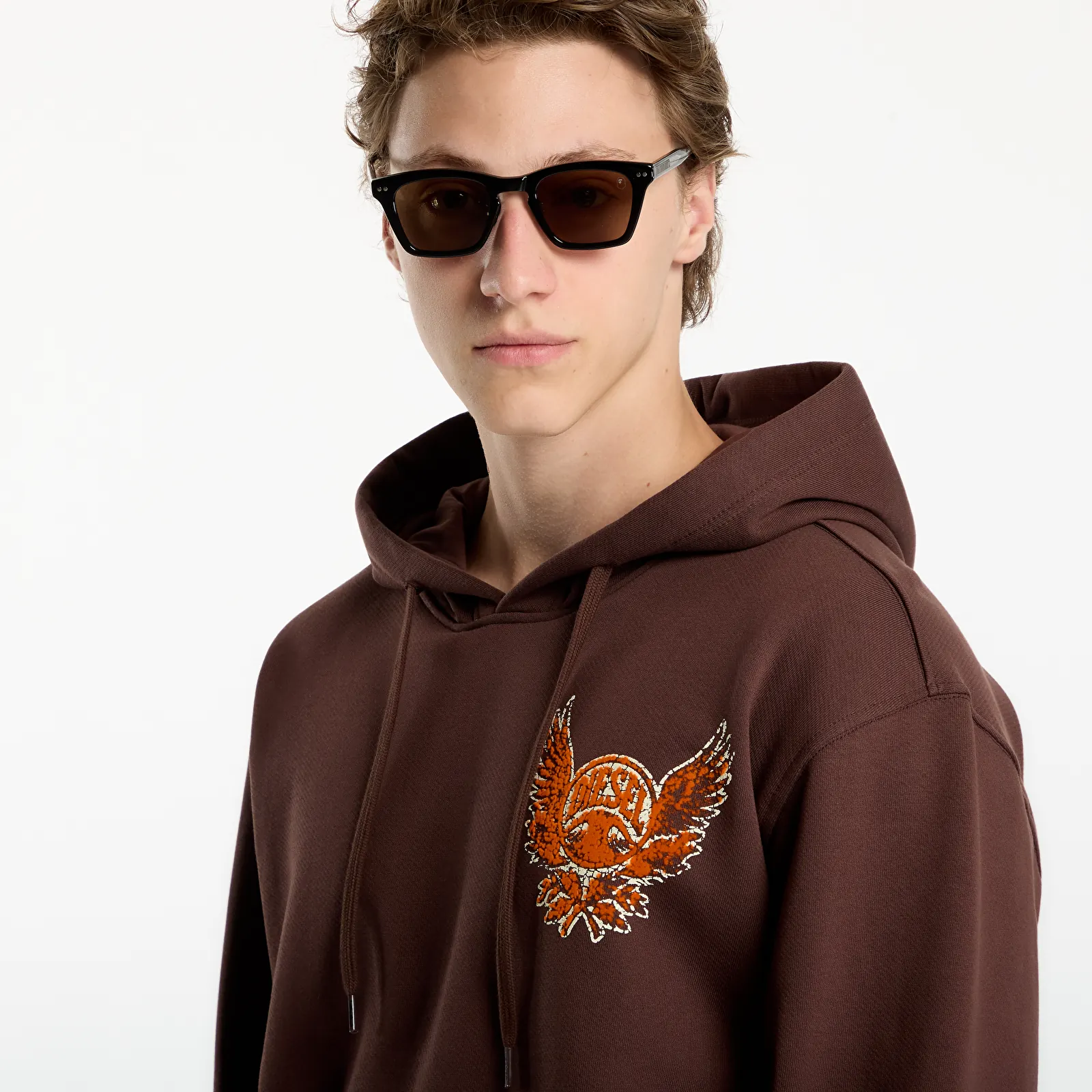 Mikiny Diesel S-Norm-Hood-Aa2 Sweat-Shirt Chicory Coffee