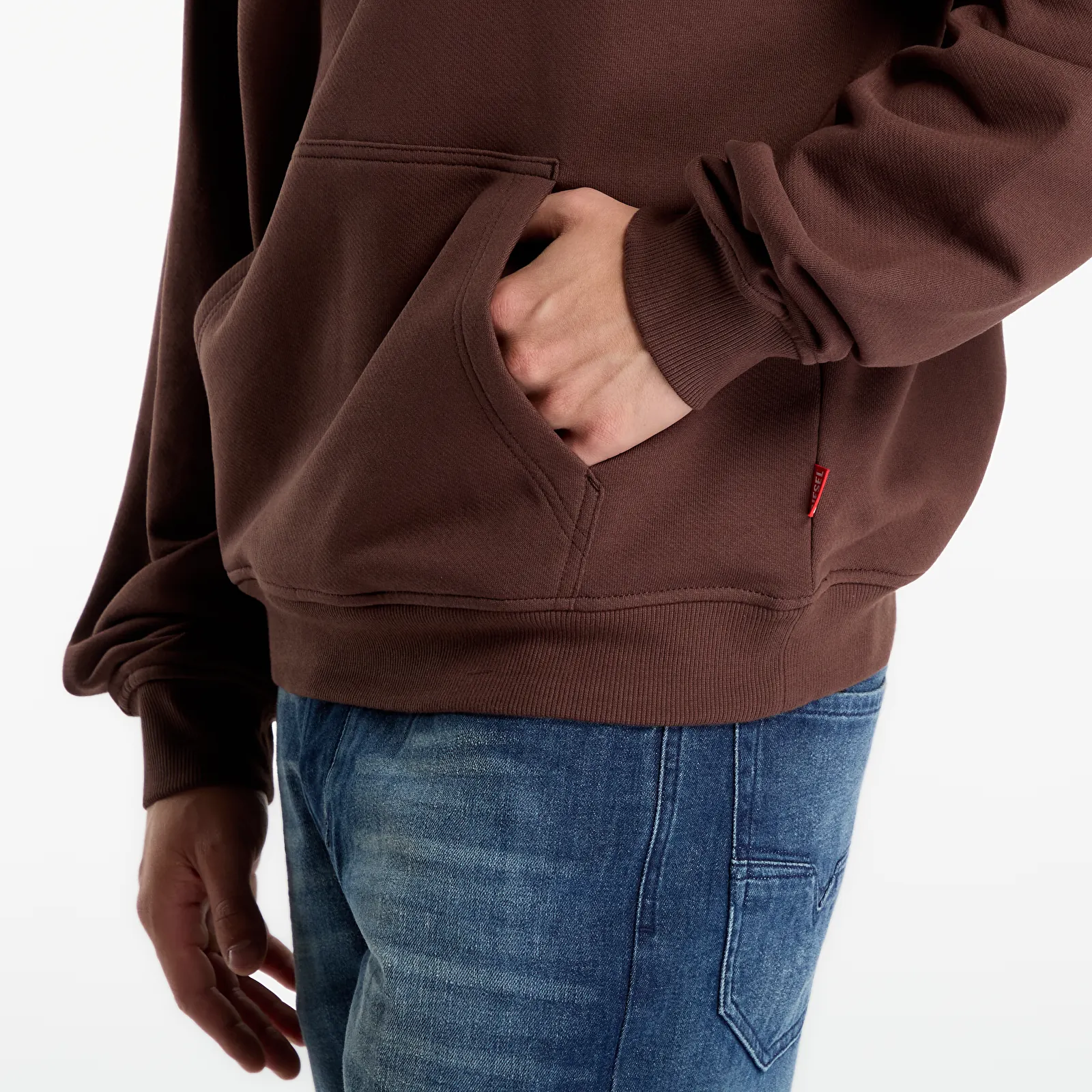 Mikiny Diesel S-Norm-Hood-Aa2 Sweat-Shirt Chicory Coffee
