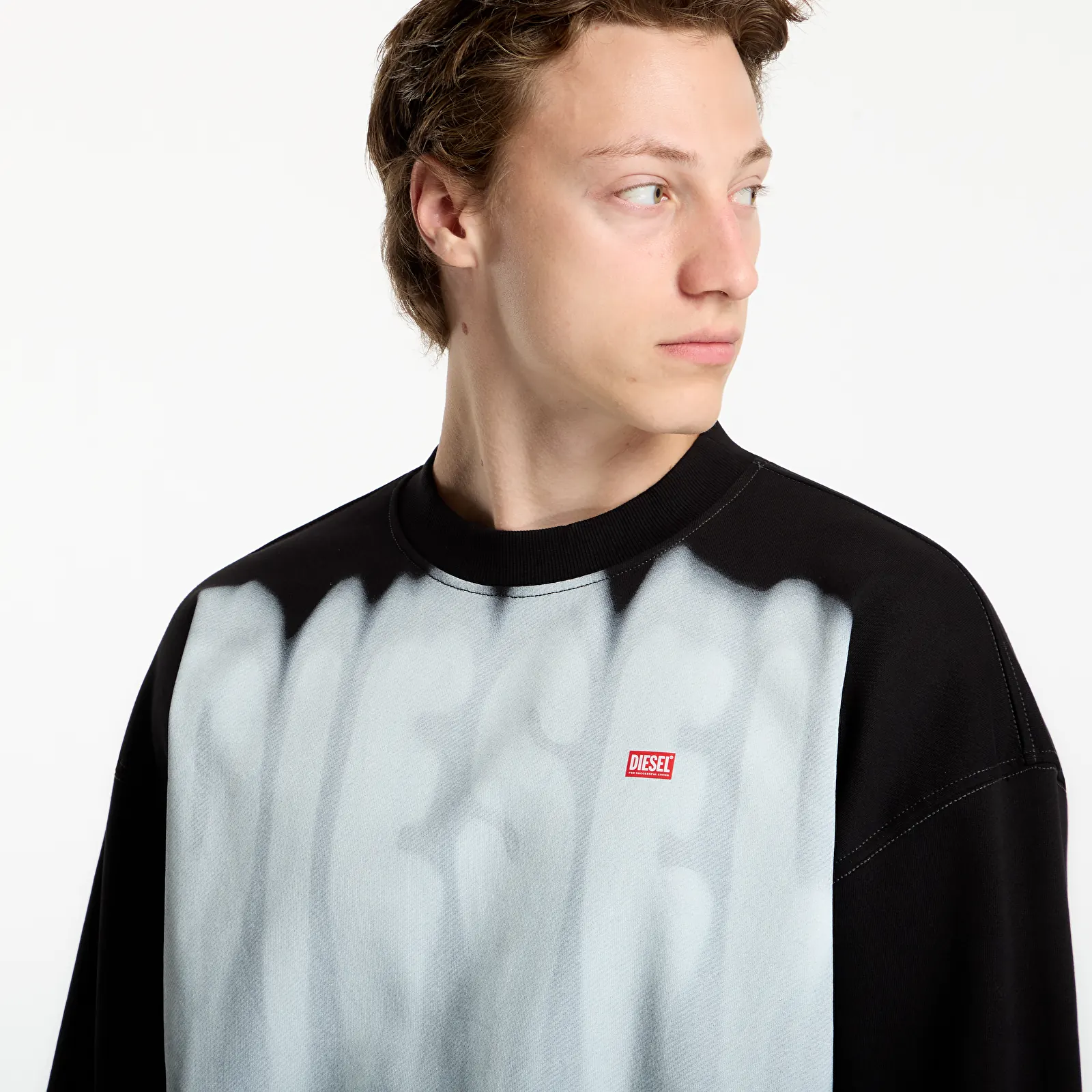 Mikiny Diesel S-Boxt-Aa1 Sweat-Shirt Black
